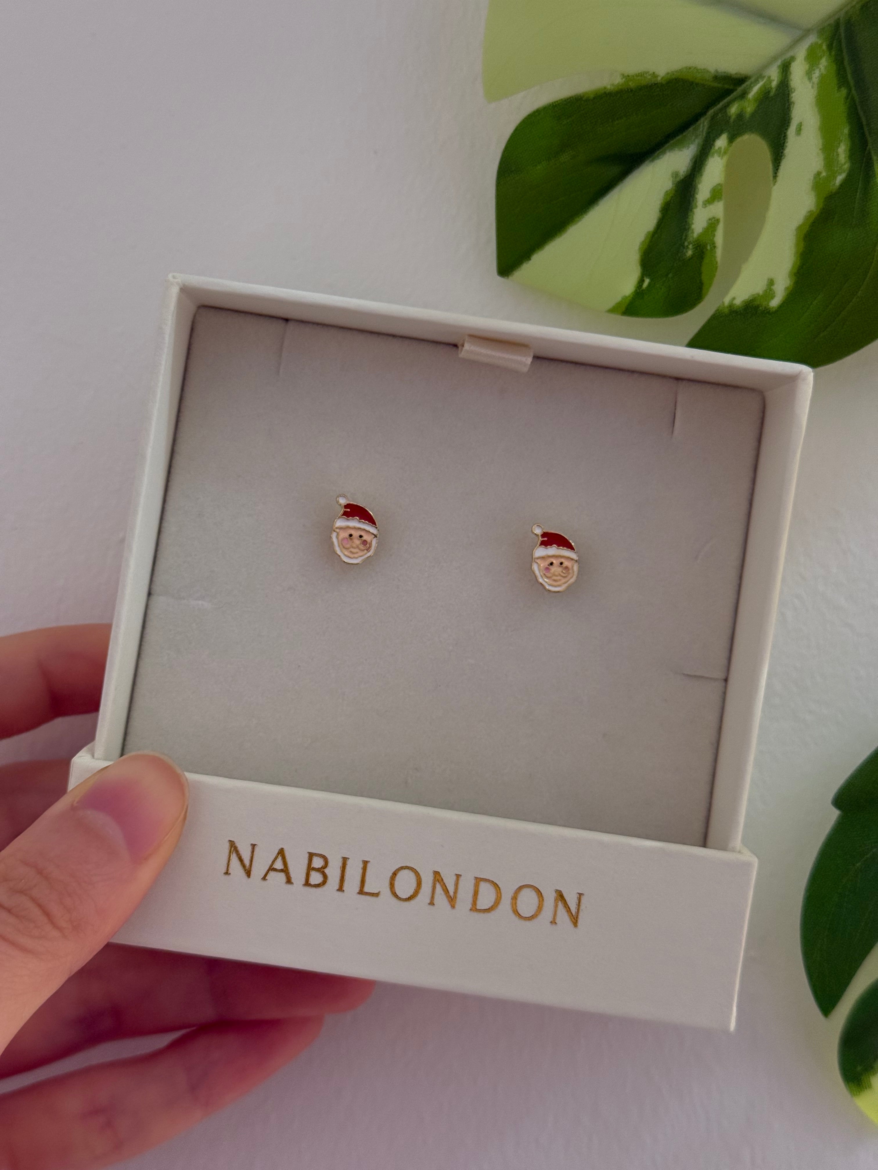 Christmas santa claus earrings