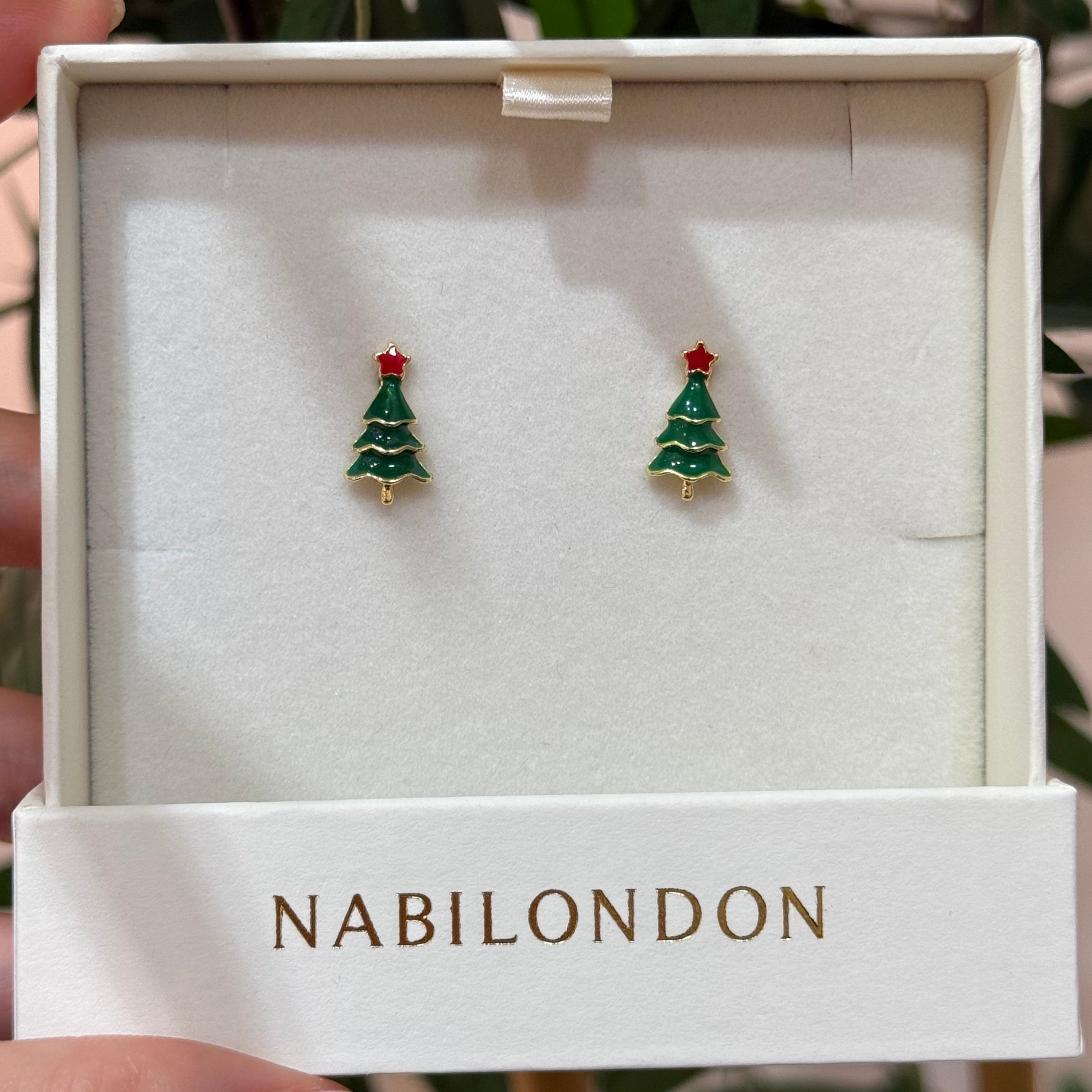 Christmas tree earrings