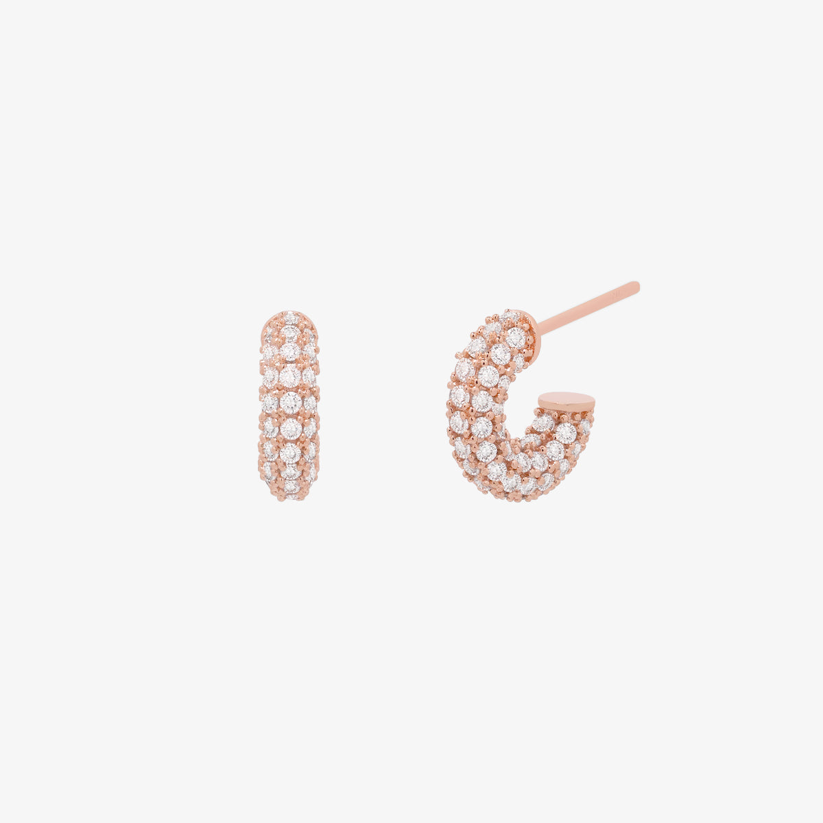 Gemstone semi-hoop earrings