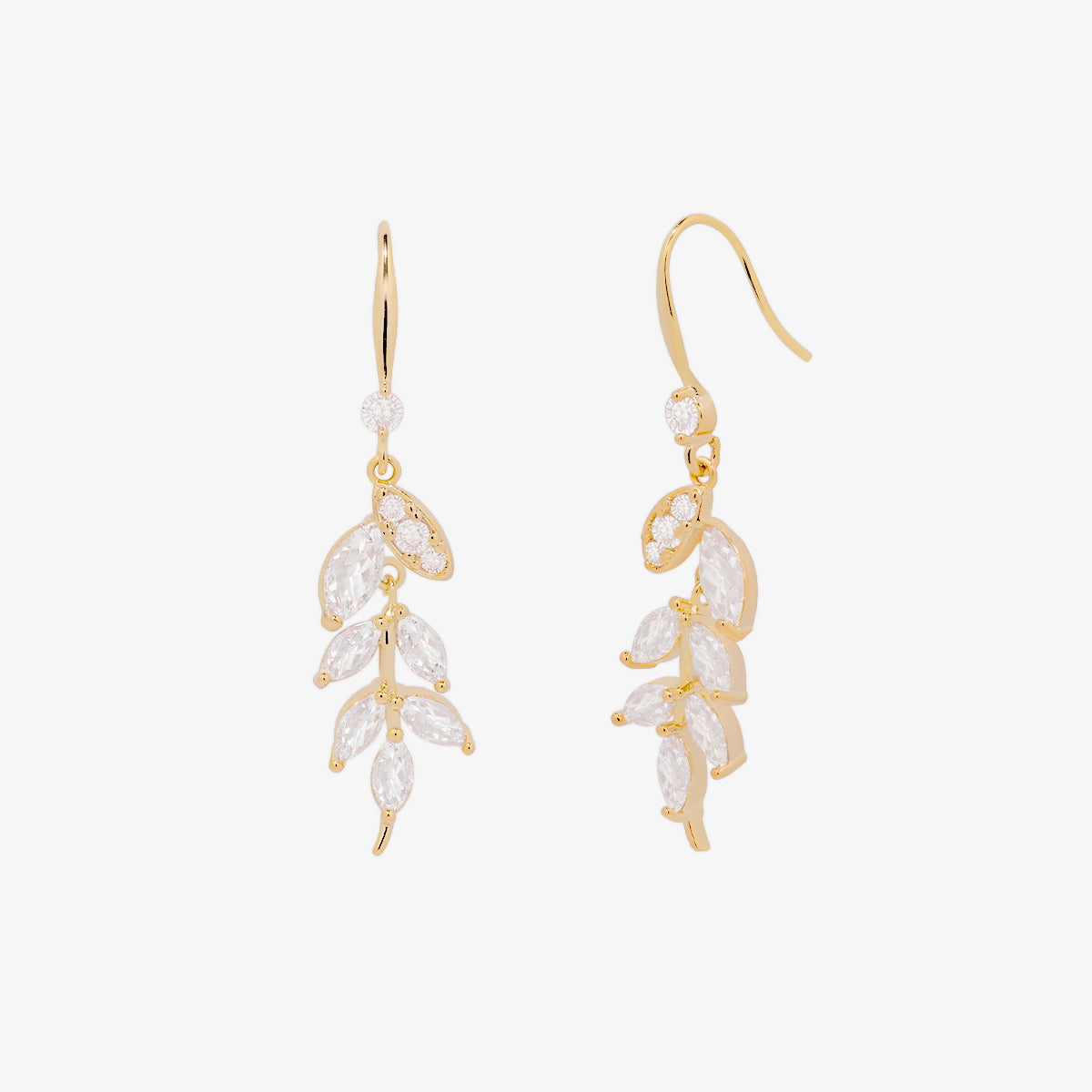 Vine drop hook earrings