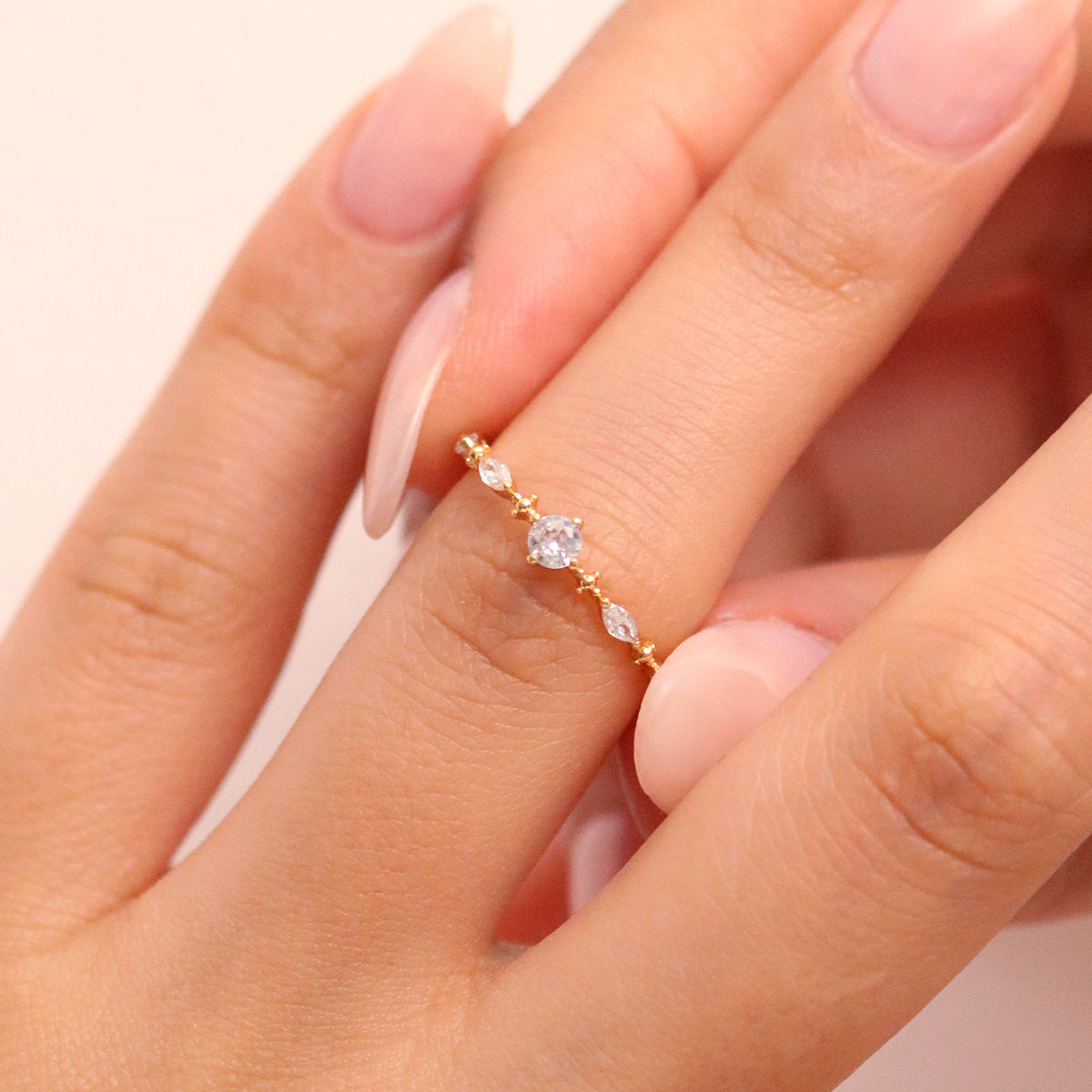 Little Cubic Ring crafted with premium materials, featuring a sleek cubic design that adds modern elegance to any outfit.