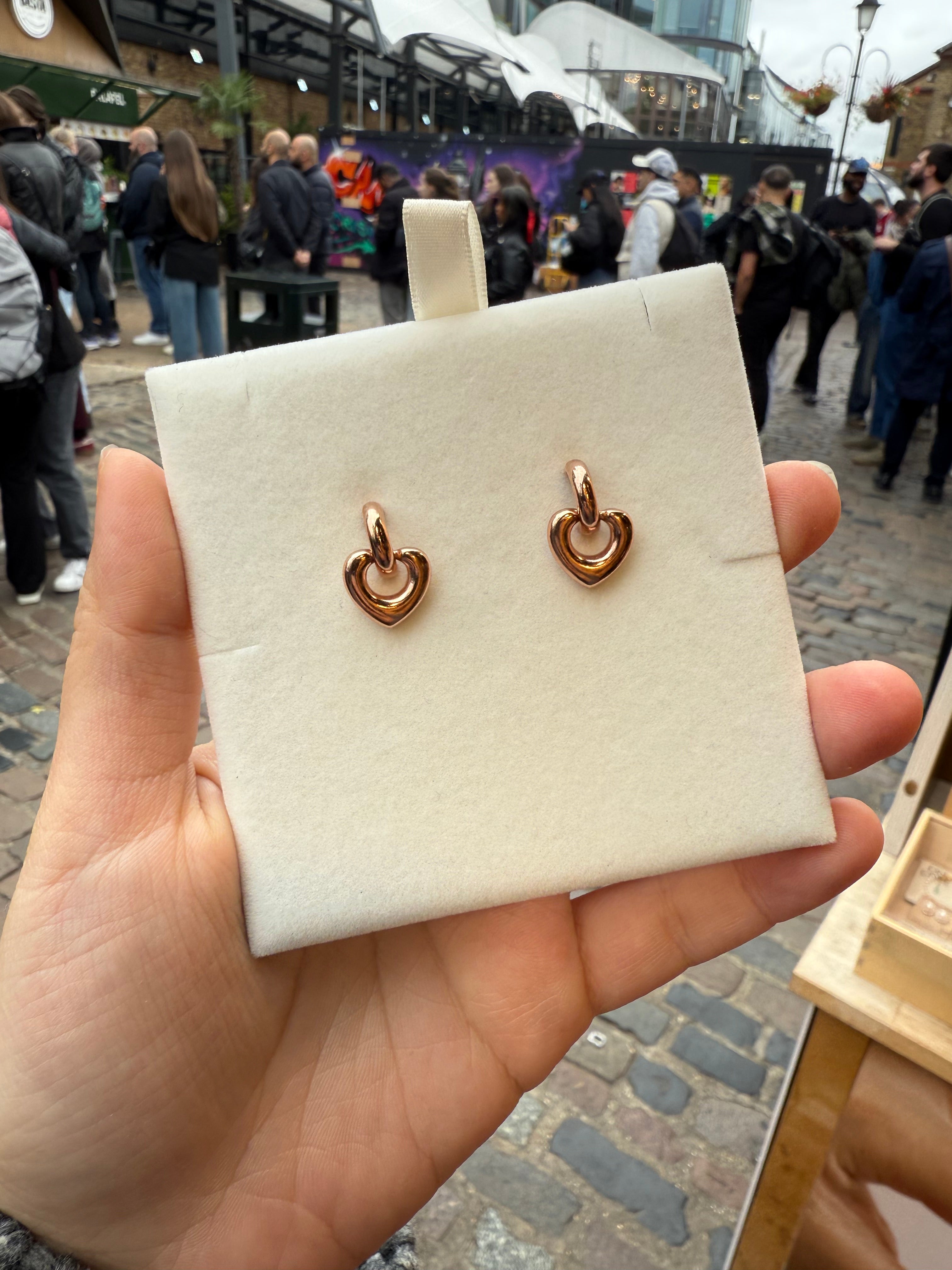 Bold heart earrings