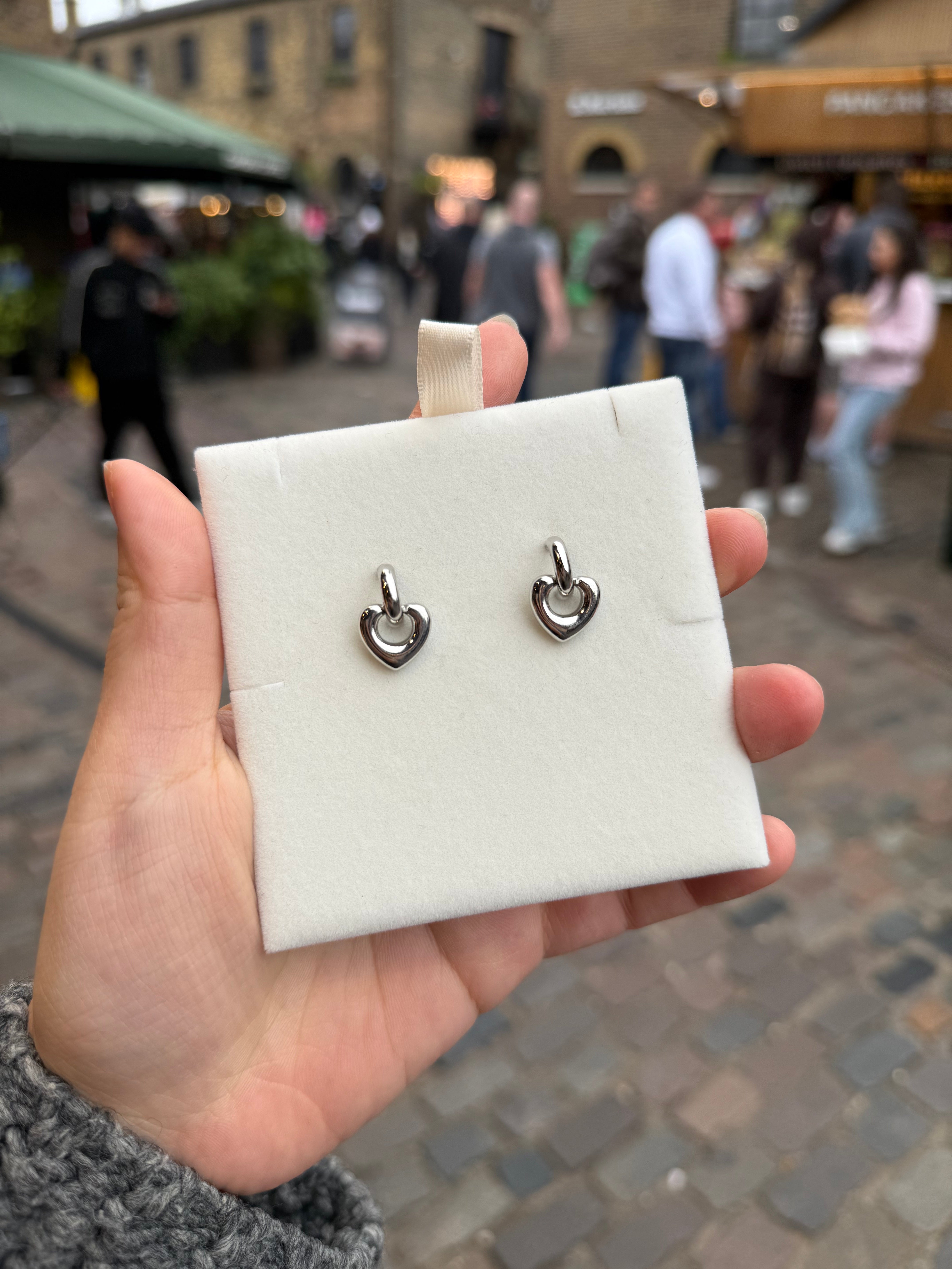 Bold heart earrings