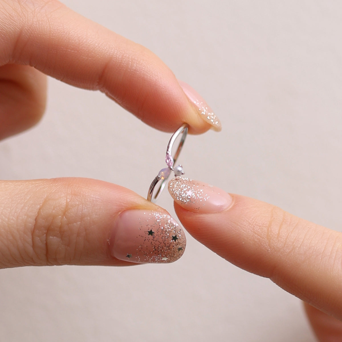 Pearl Pink Gemstone Ring featuring a beautiful pink gemstone, expertly crafted with high-quality materials for a timeless and elegant look.