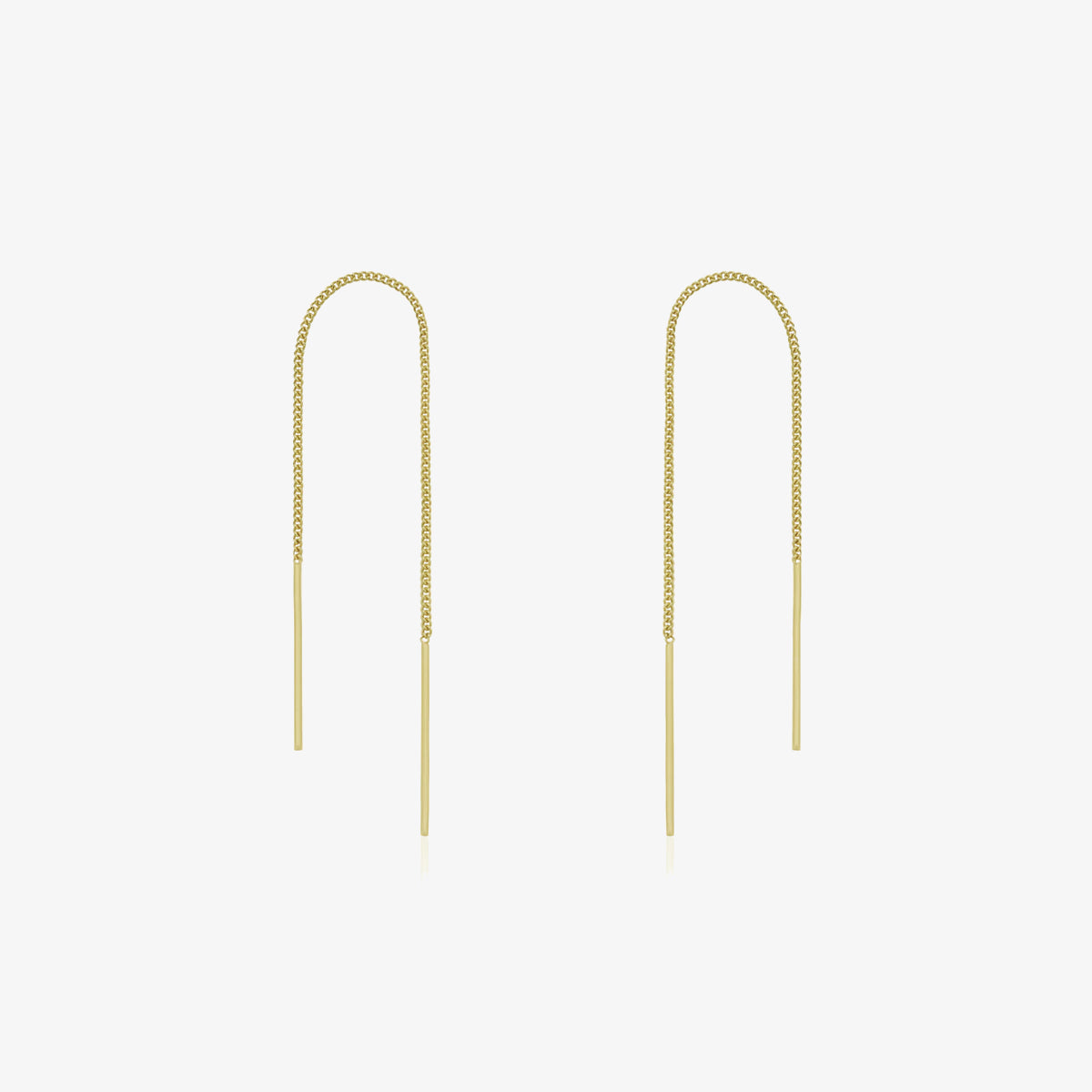 Drop stick short threader earrings