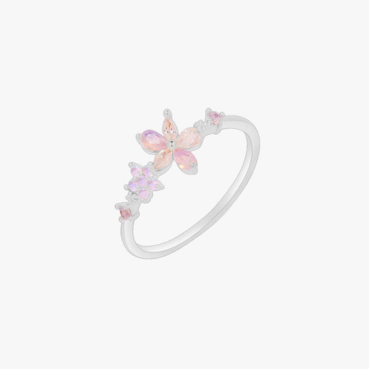 Moonstone Blossom Duo Ring