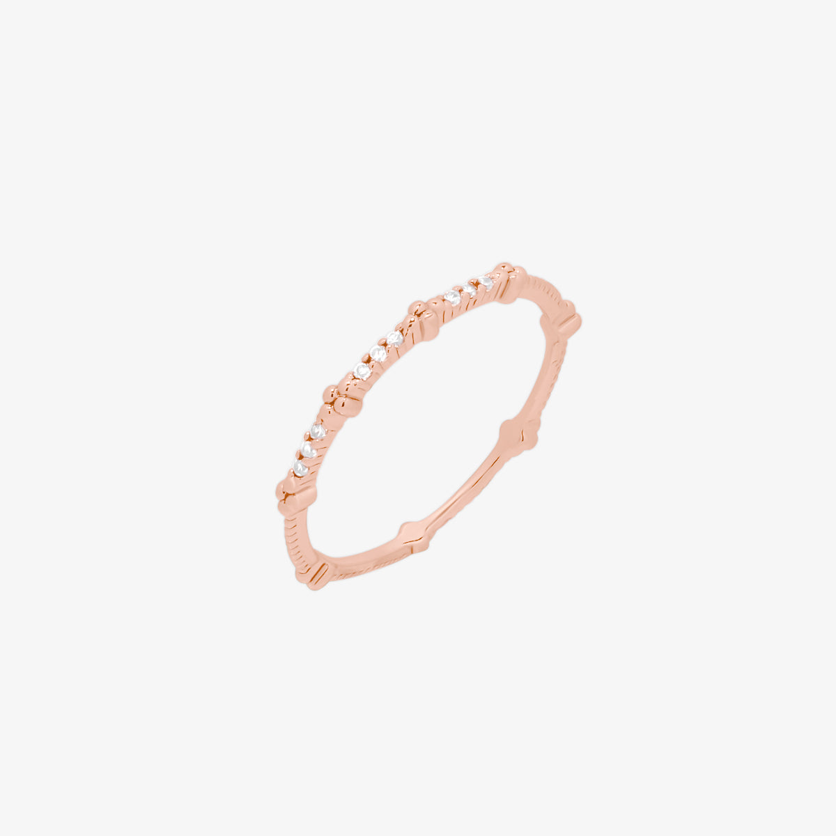 Simple Line Cubic Ring featuring a minimalist band with a single cubic zirconia, offering a sleek and elegant touch to any outfit.