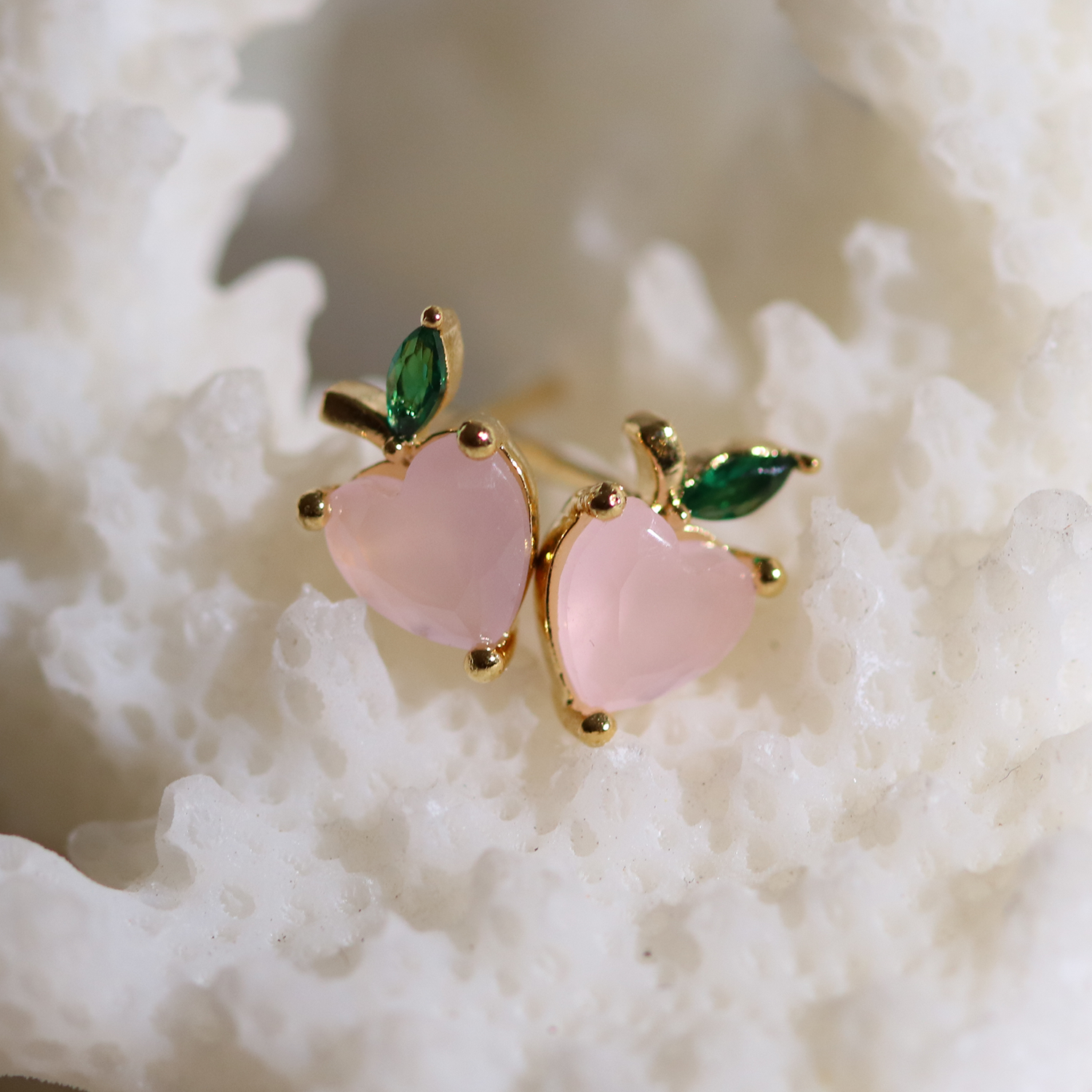 Peach earrings