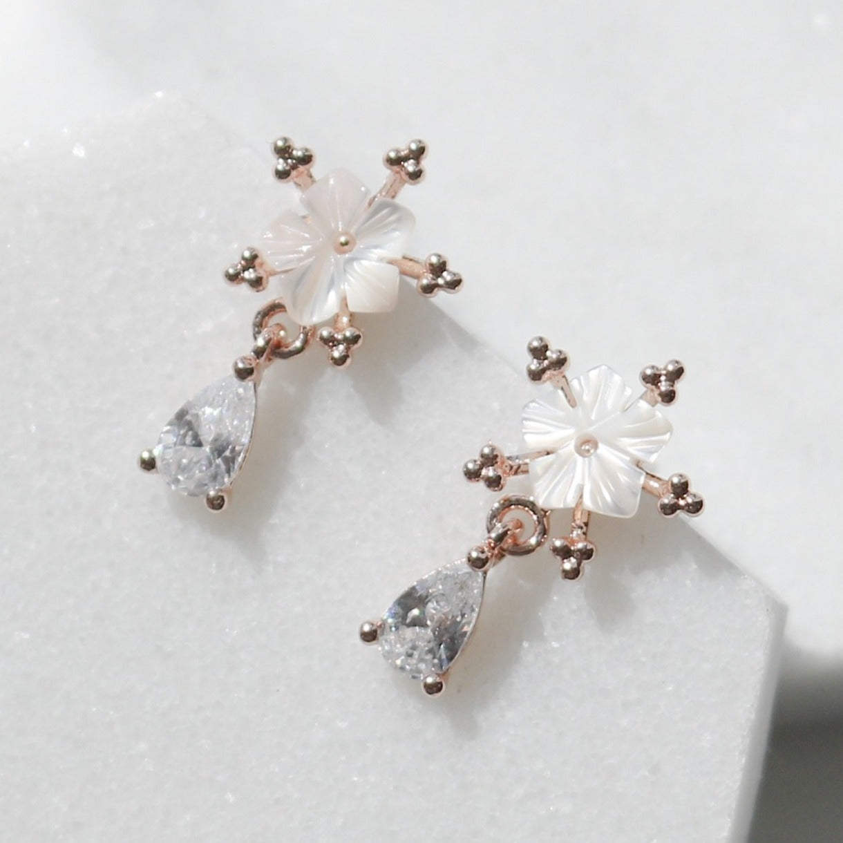 Lily dew drop earrings