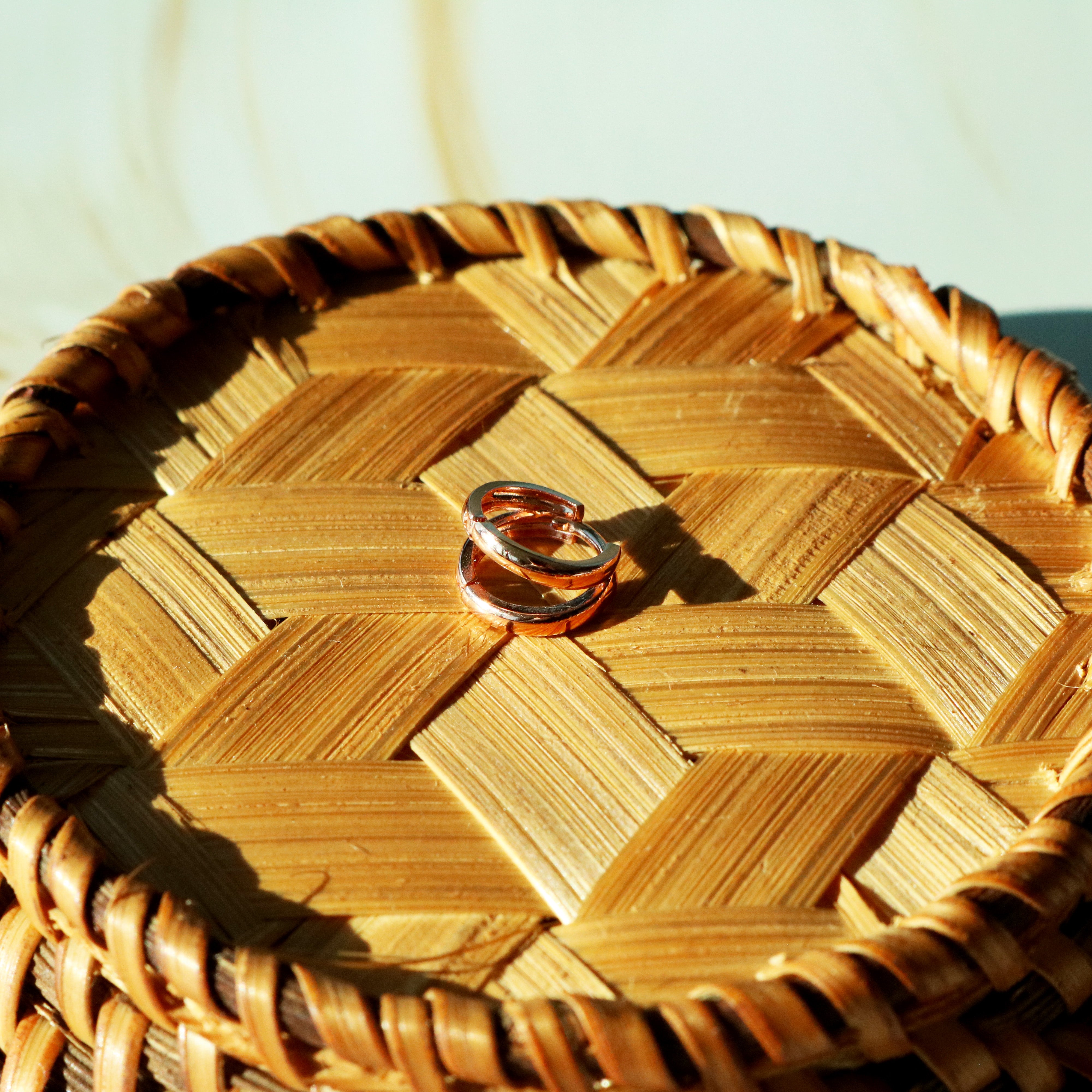 Double line huggie earring