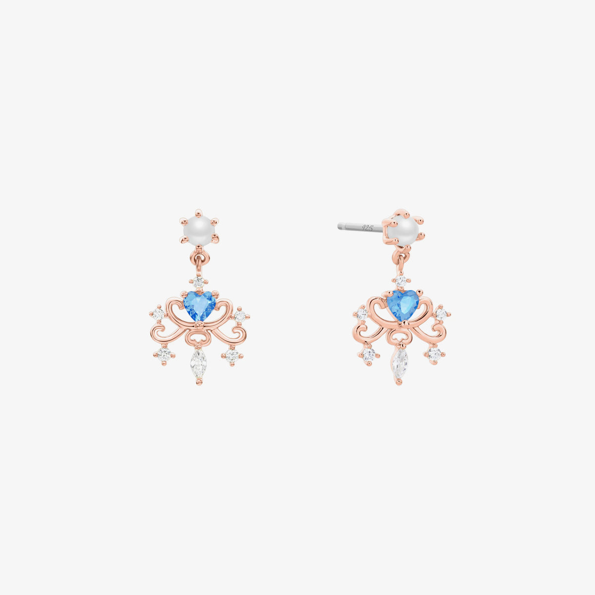 Blue chandelier earrings