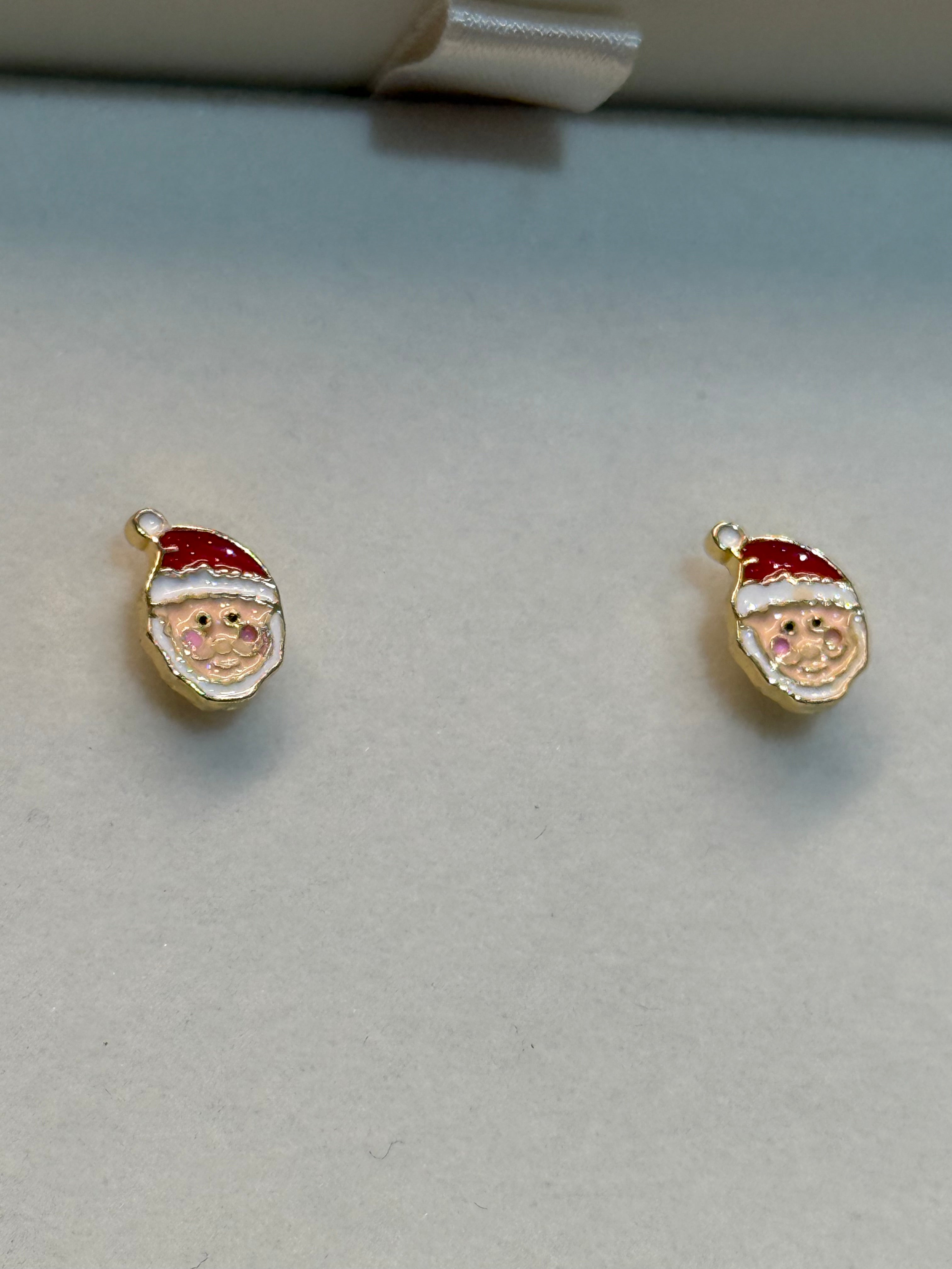 Christmas santa claus earrings