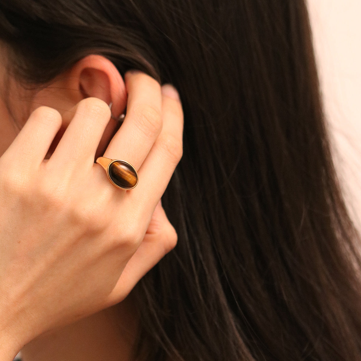 Tiger's eye ring