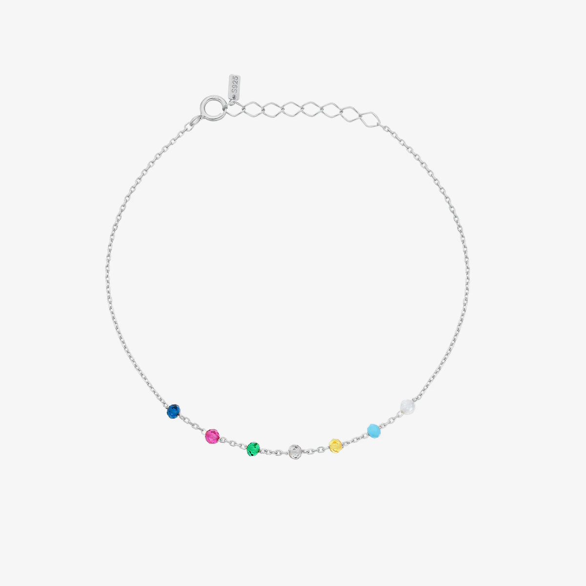 Rainbow gemstones bracelet