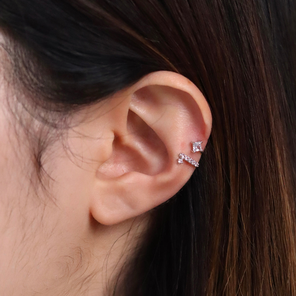 Relay Crystal Ear Cuff