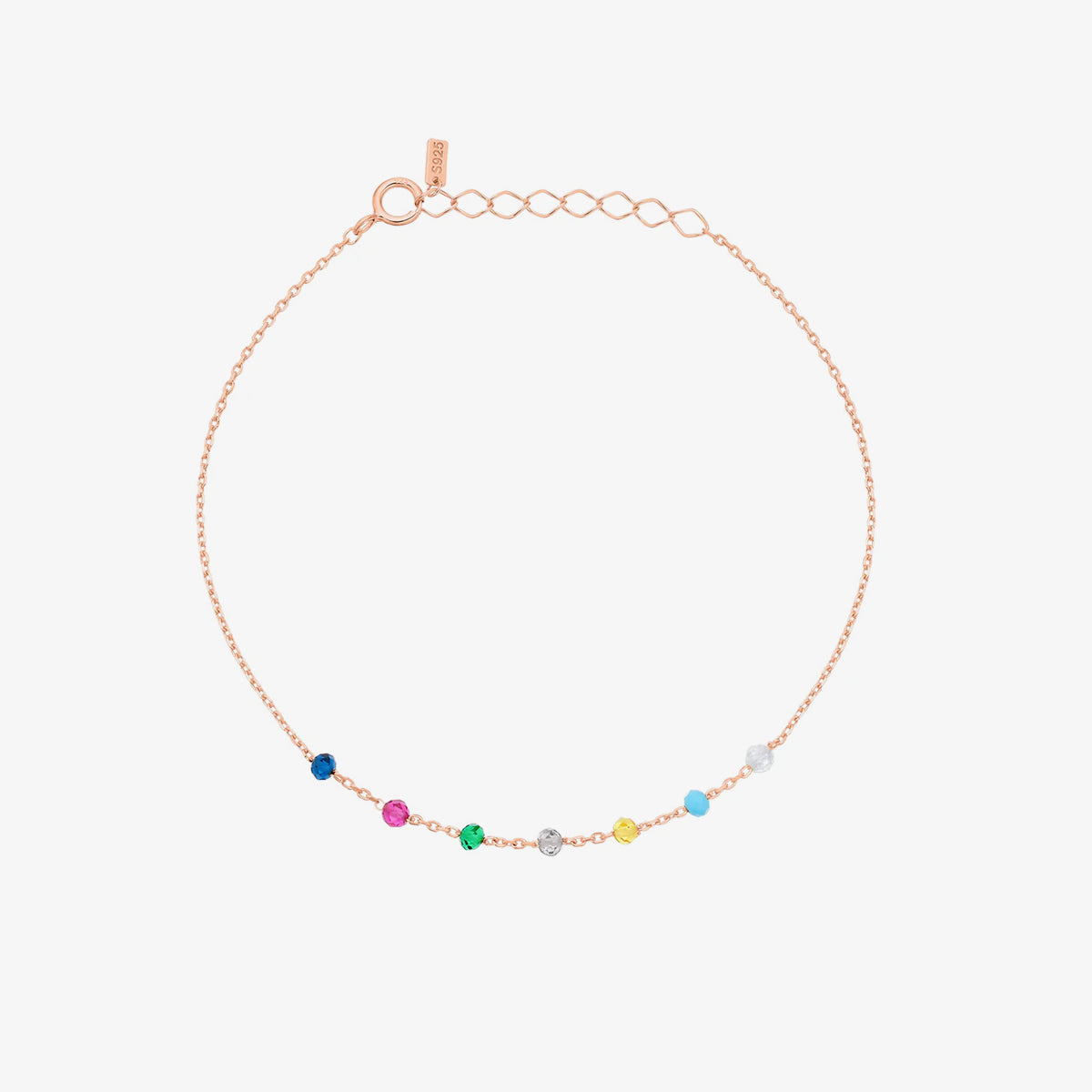 Rainbow gemstones bracelet