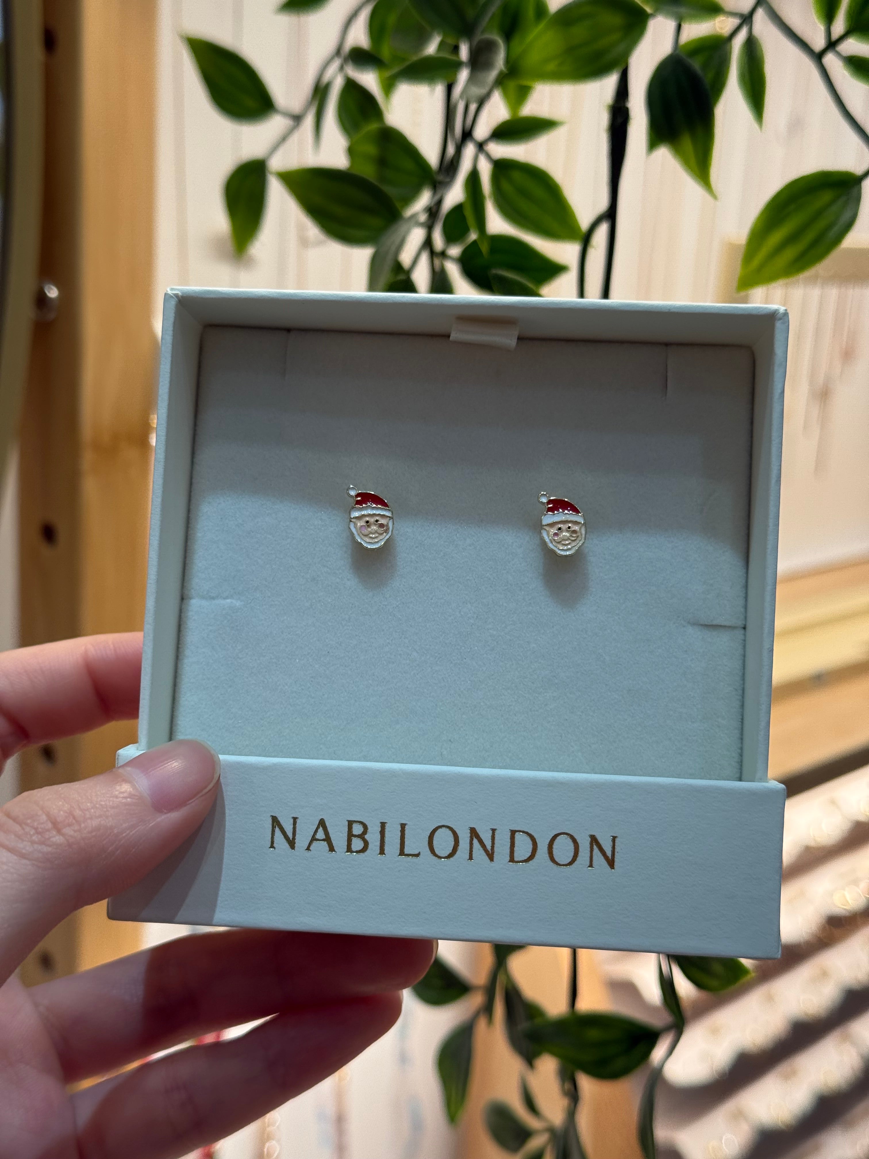 Christmas santa claus earrings