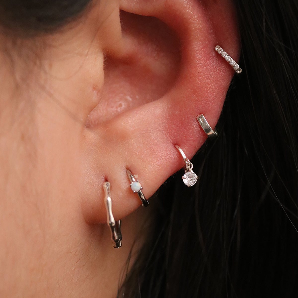 Cubic Charm Huggie Earring