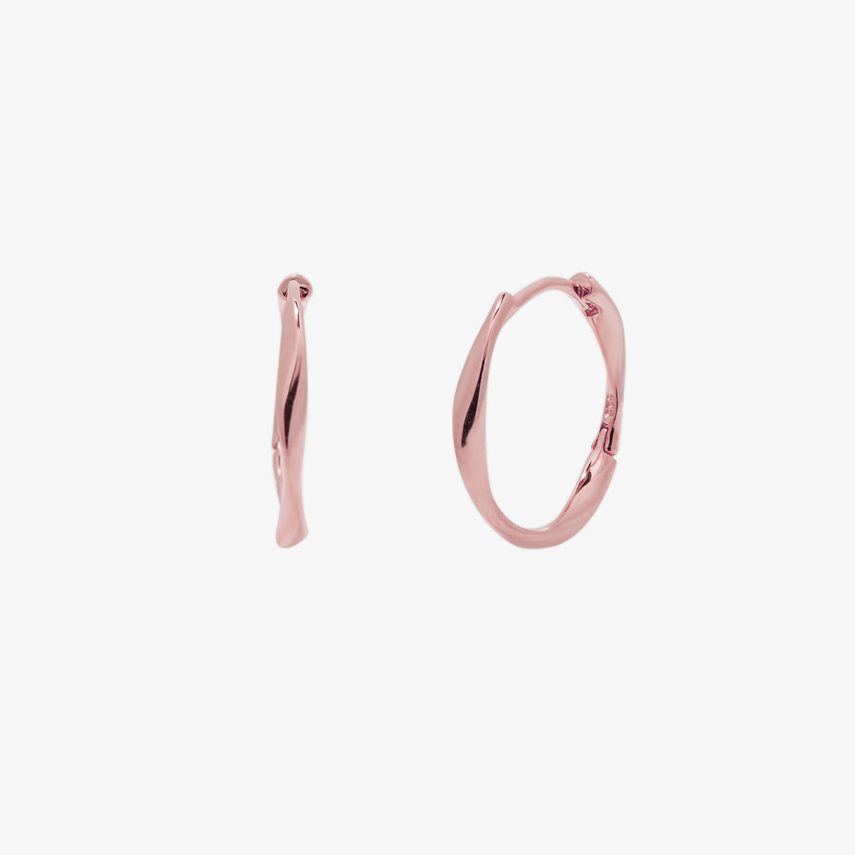 Twisted one-touch earrings