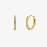 Classic pave huggie earring