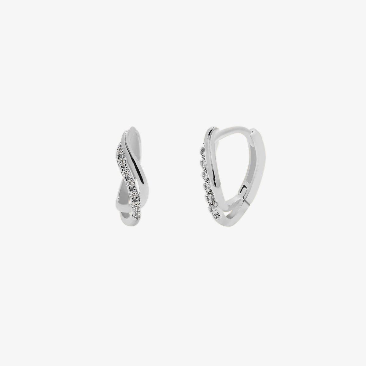 Sleek Curved Huggie Earrings