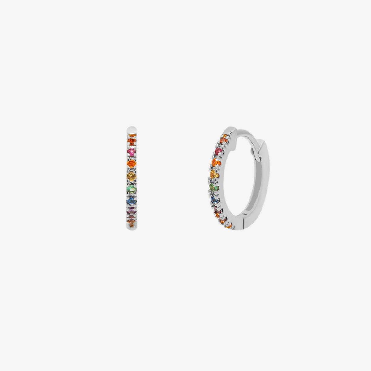 Rainbow Huggie Earrings