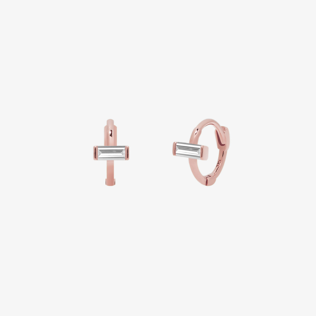 Landscape Cubic Huggie Earrings