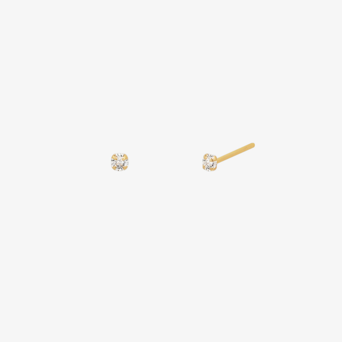 Four prong White Topaz studs