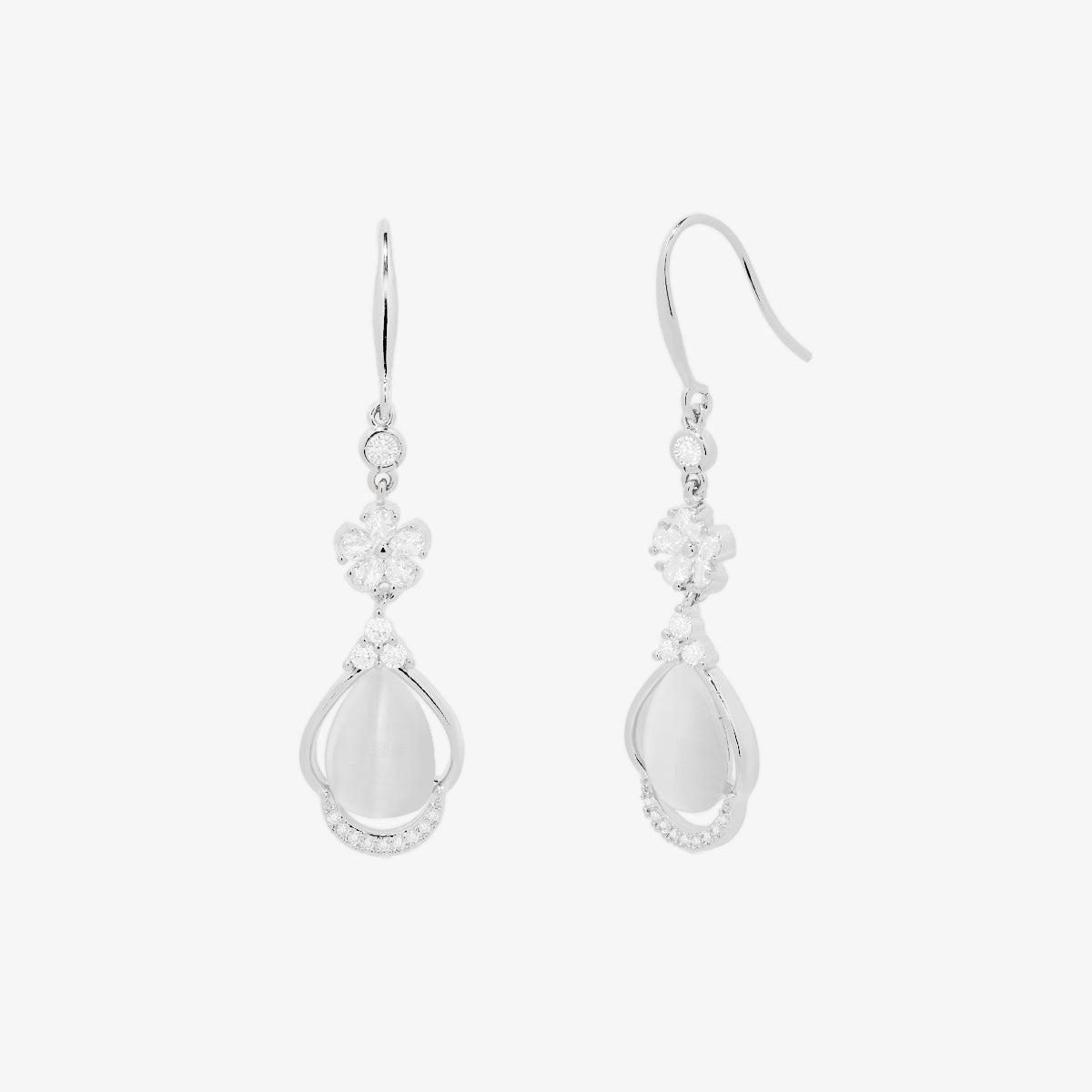 Mother of pearl hook drop earrings