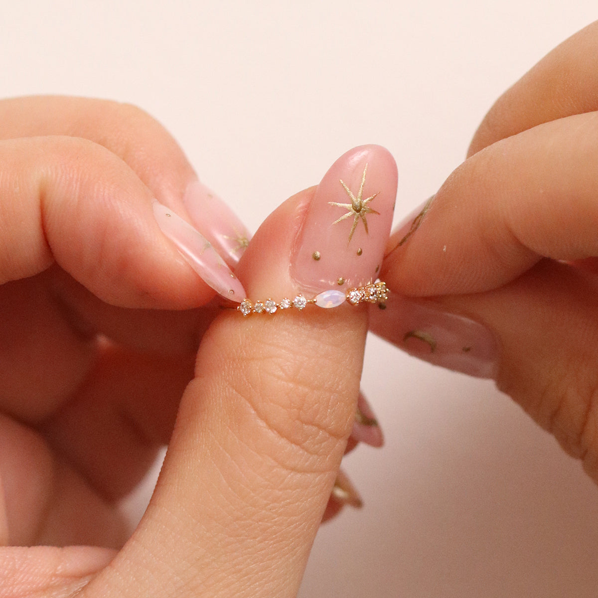 Pink Moonstone Ring