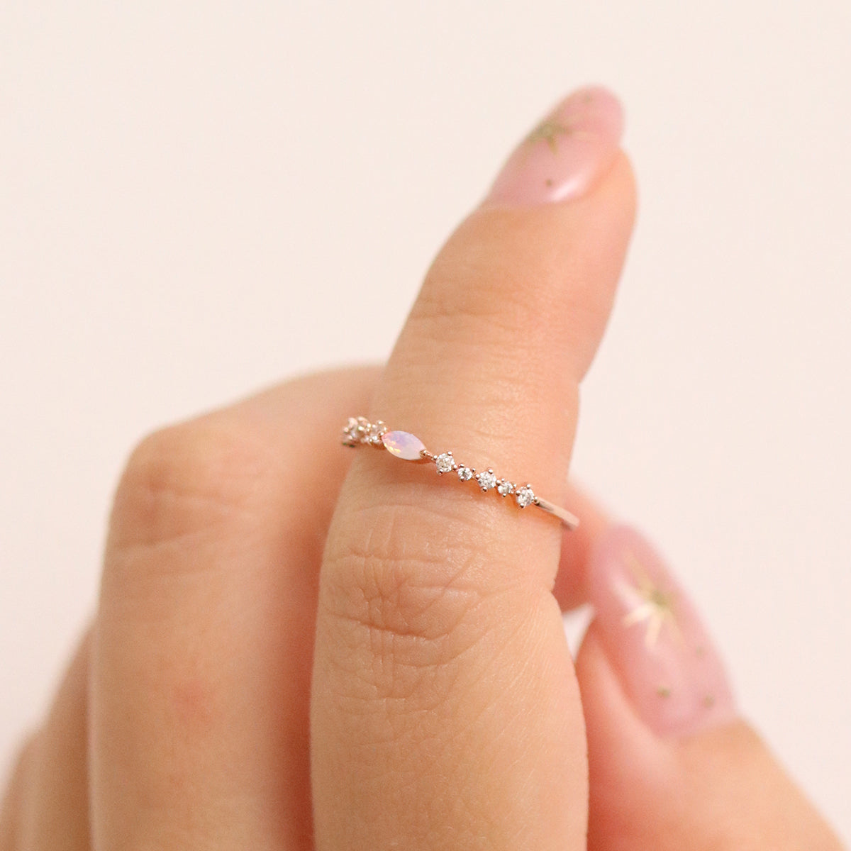 Pink Moonstone Ring