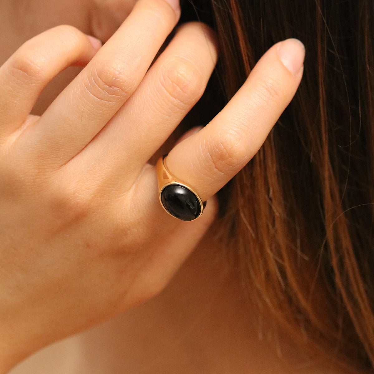 Black onyx ring