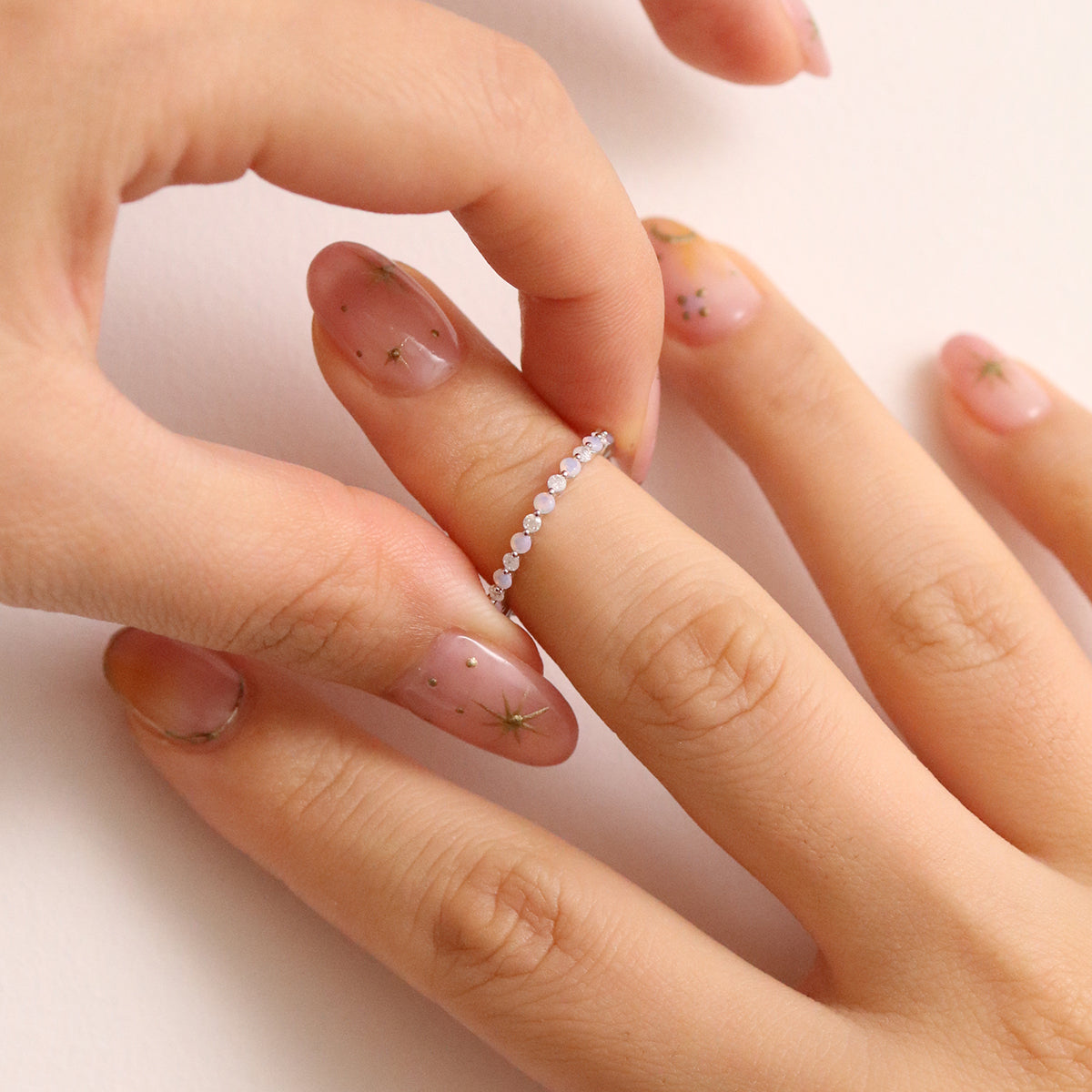 Pale Pink Moonstone ring