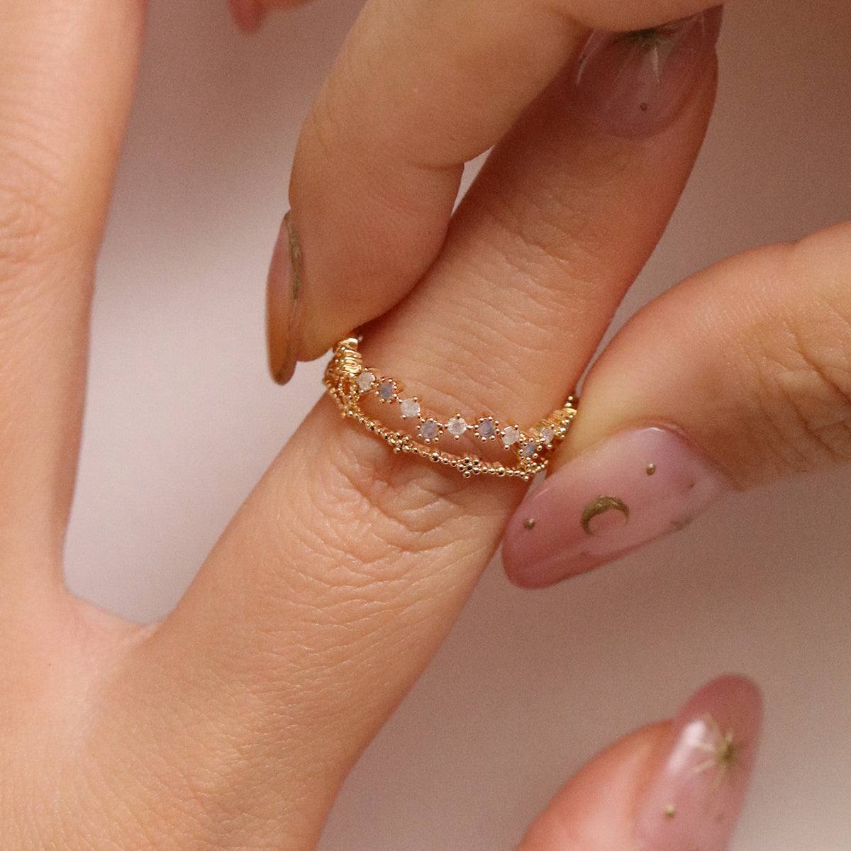 Princess Cubic Layered Ring