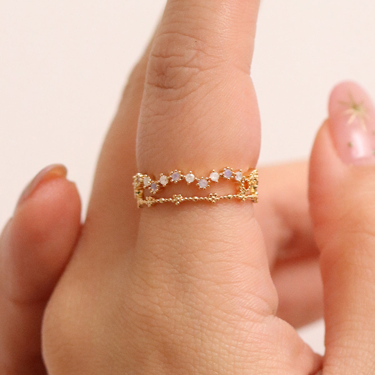 Princess Cubic Layered Ring