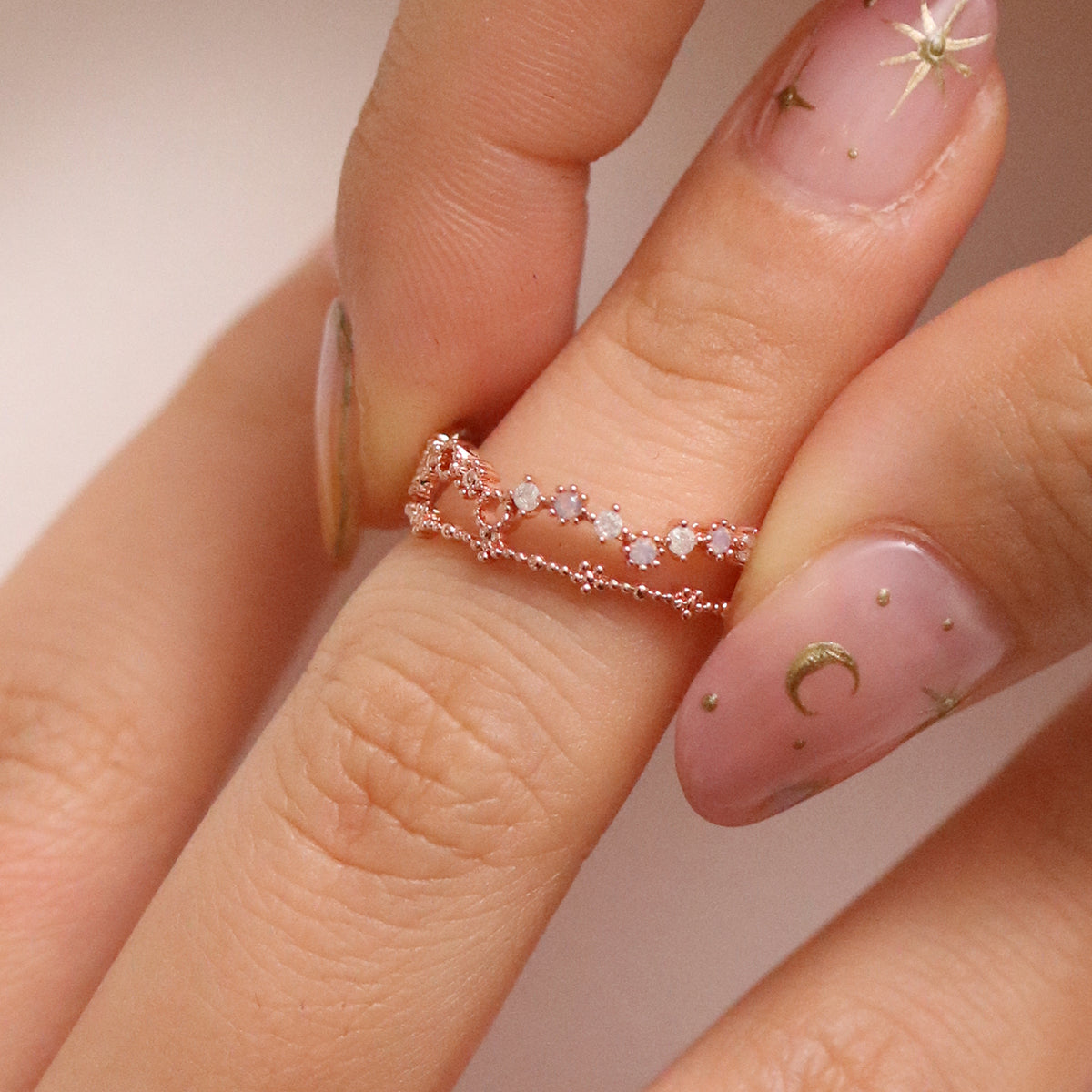 Princess Cubic Layered Ring