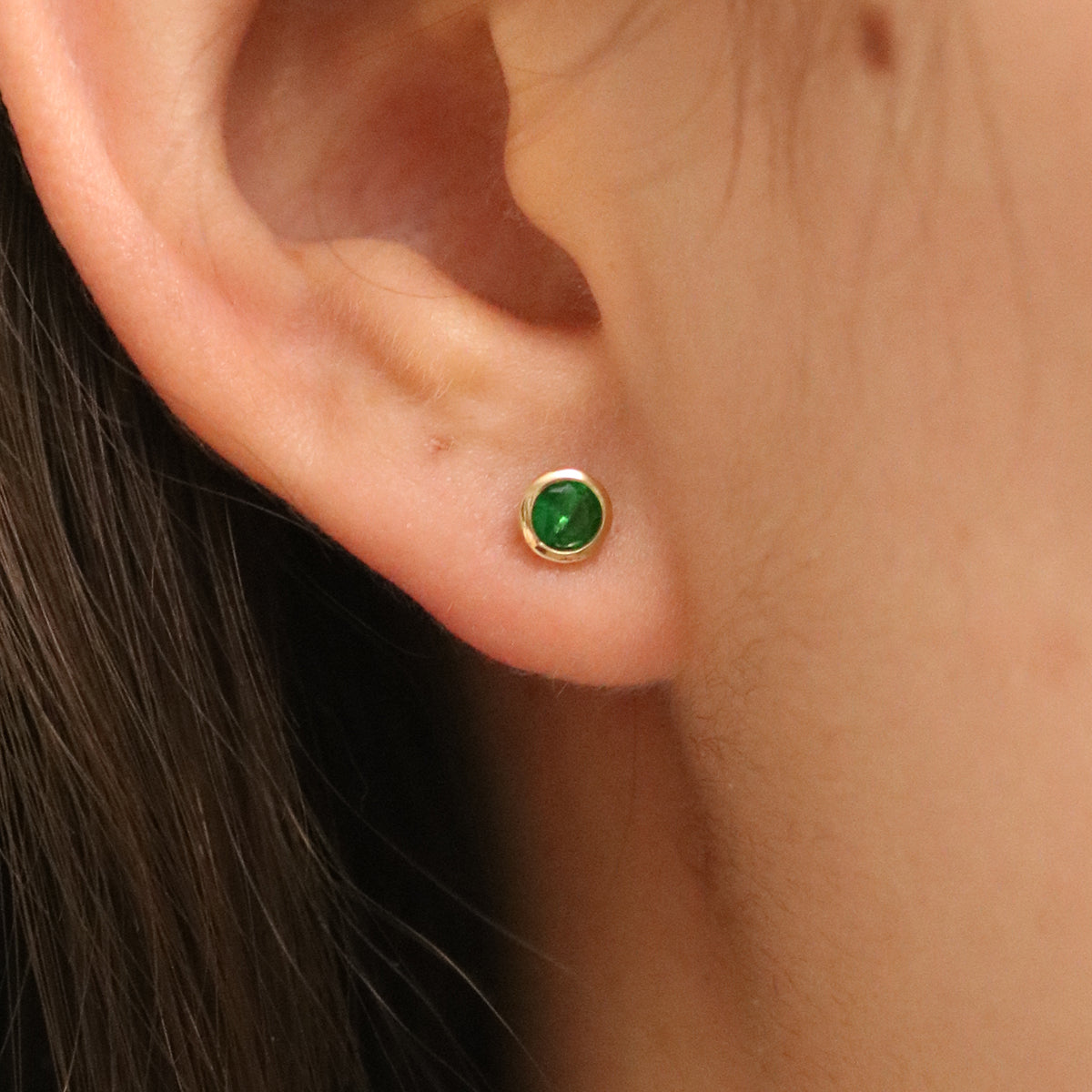 Green onyx studs