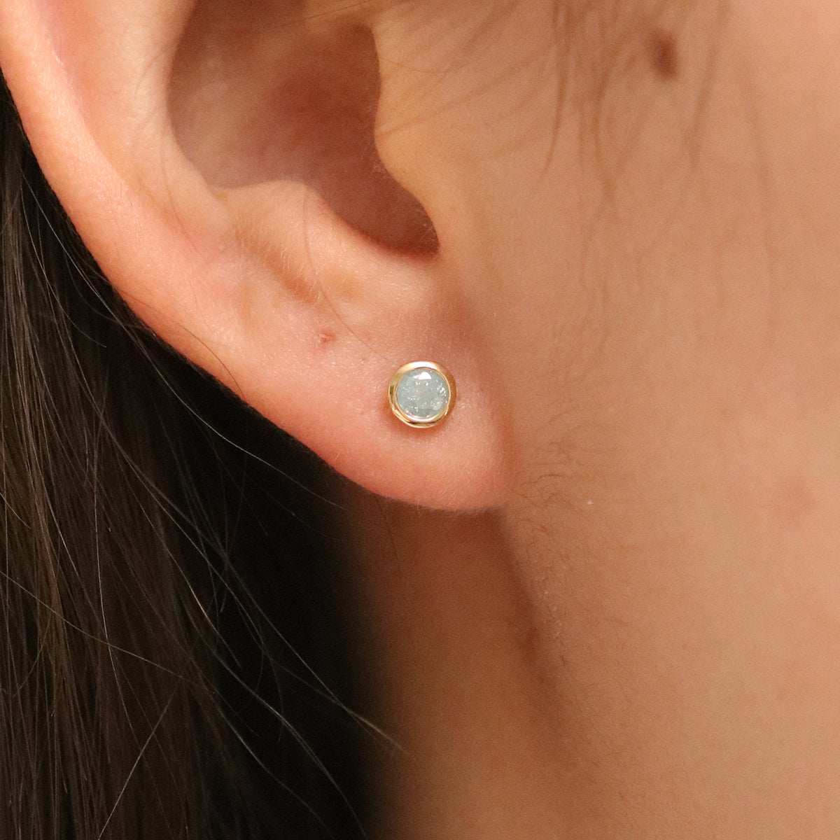 Aquamarine studs