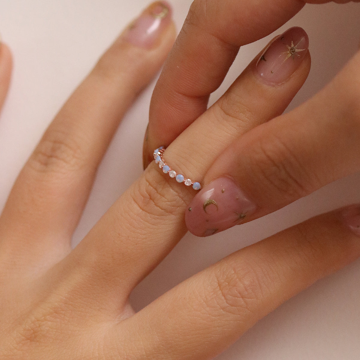 Baby Blue Moonstone ring