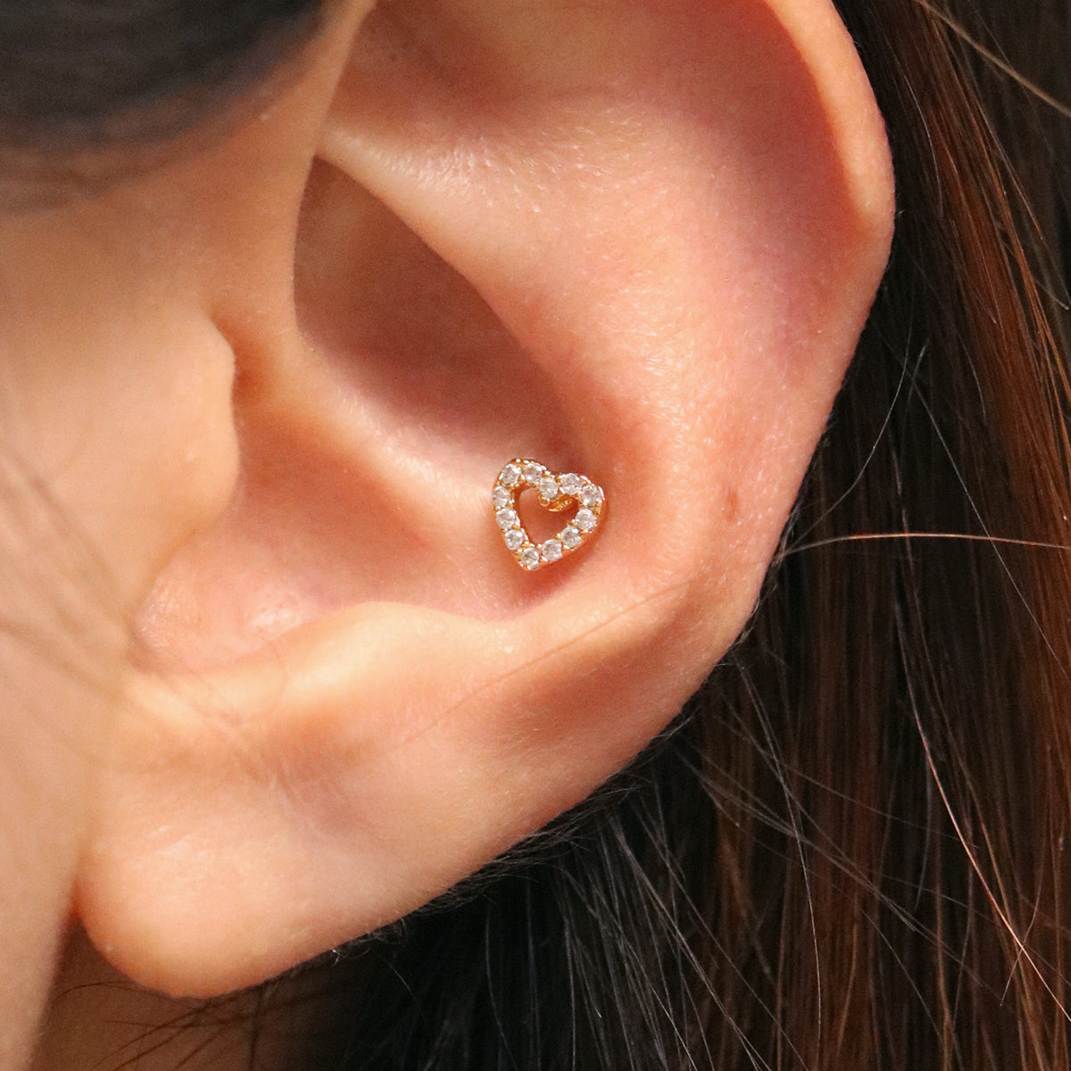 heart cubic piercing
