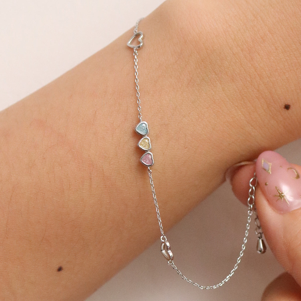 Triple heart bracelet