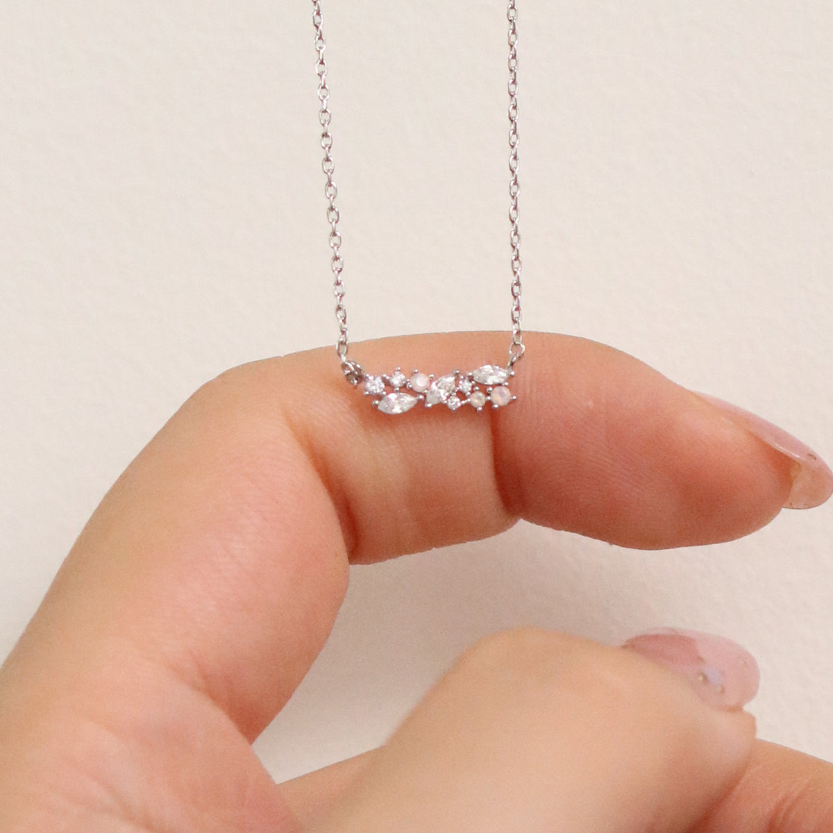 Moonstone cubic necklace