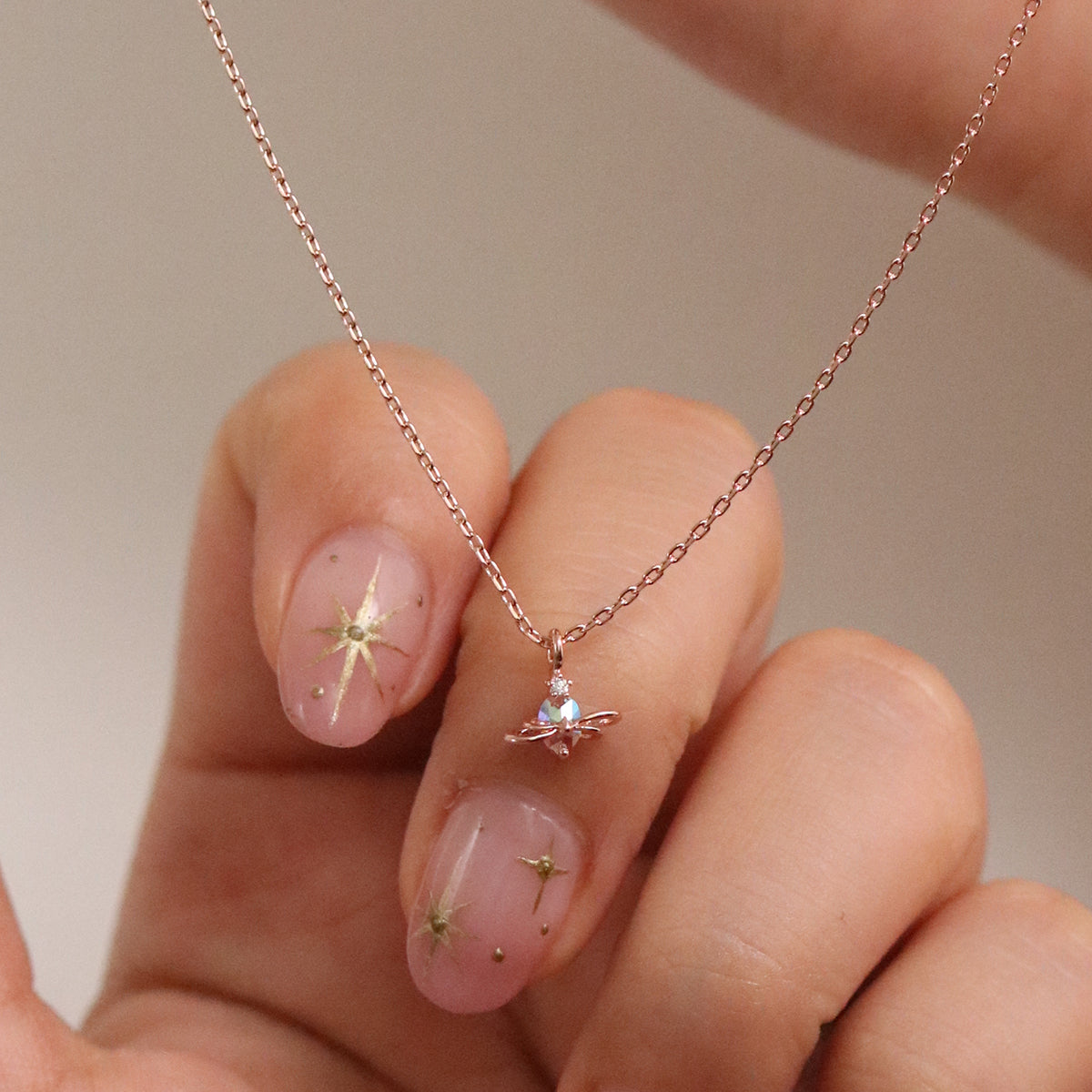 Princess saturn set in Rose gold