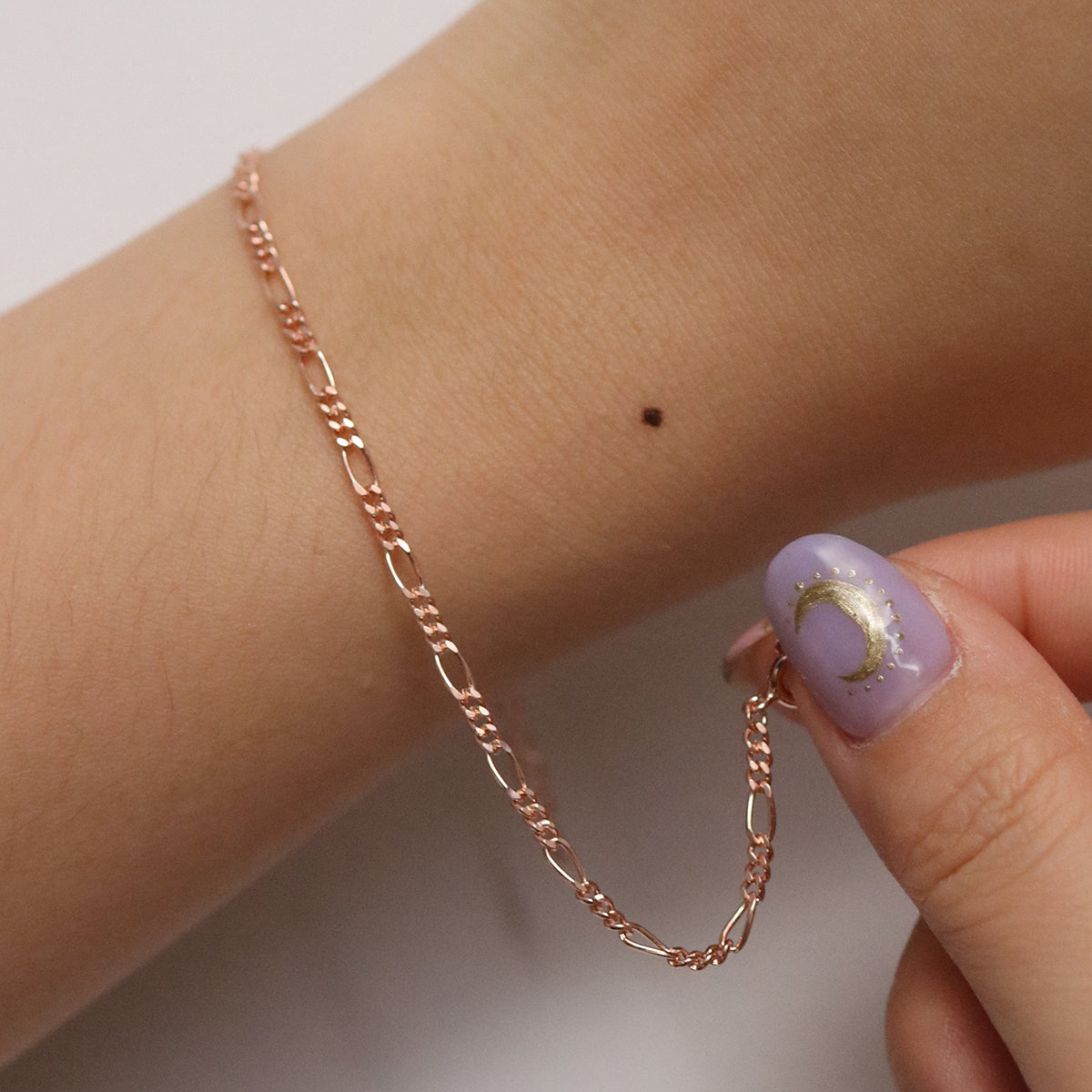 Thick chain heart bracelet