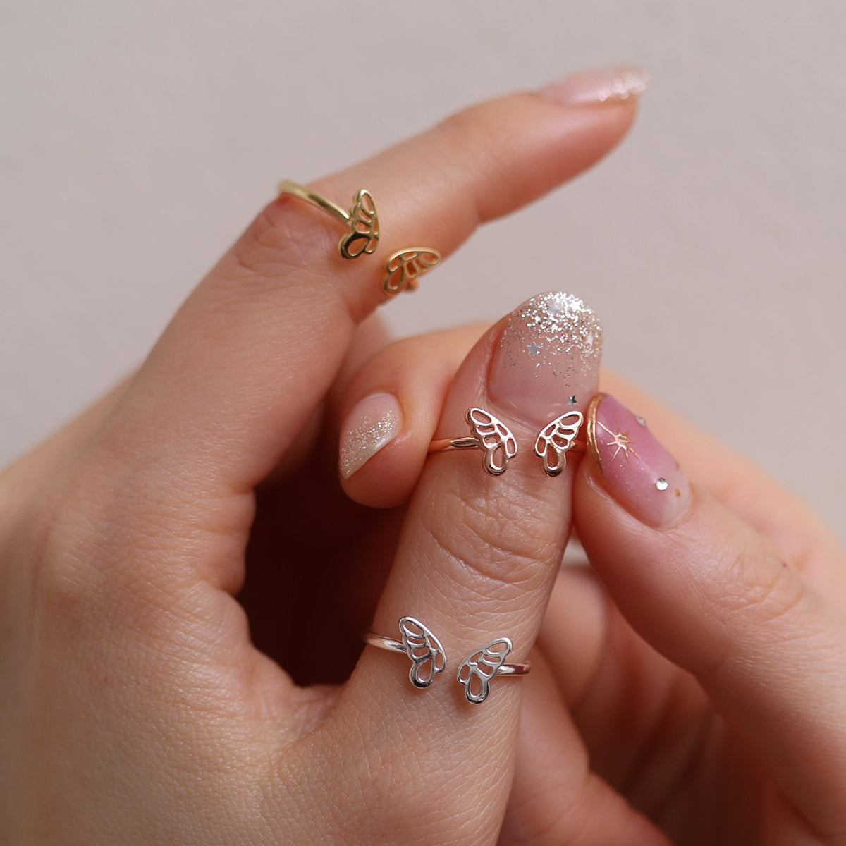 Butterfly wing ring