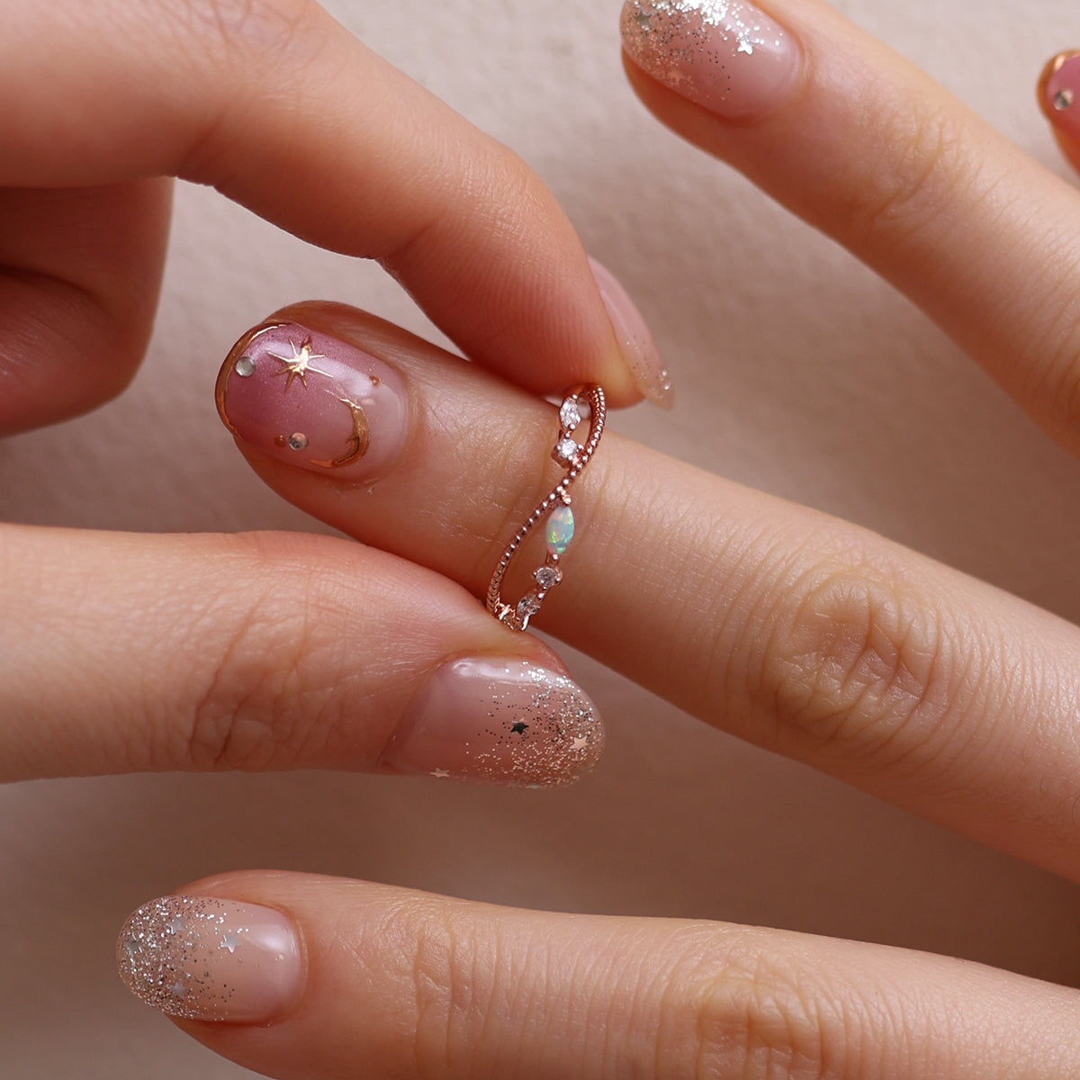 Opal layered ring