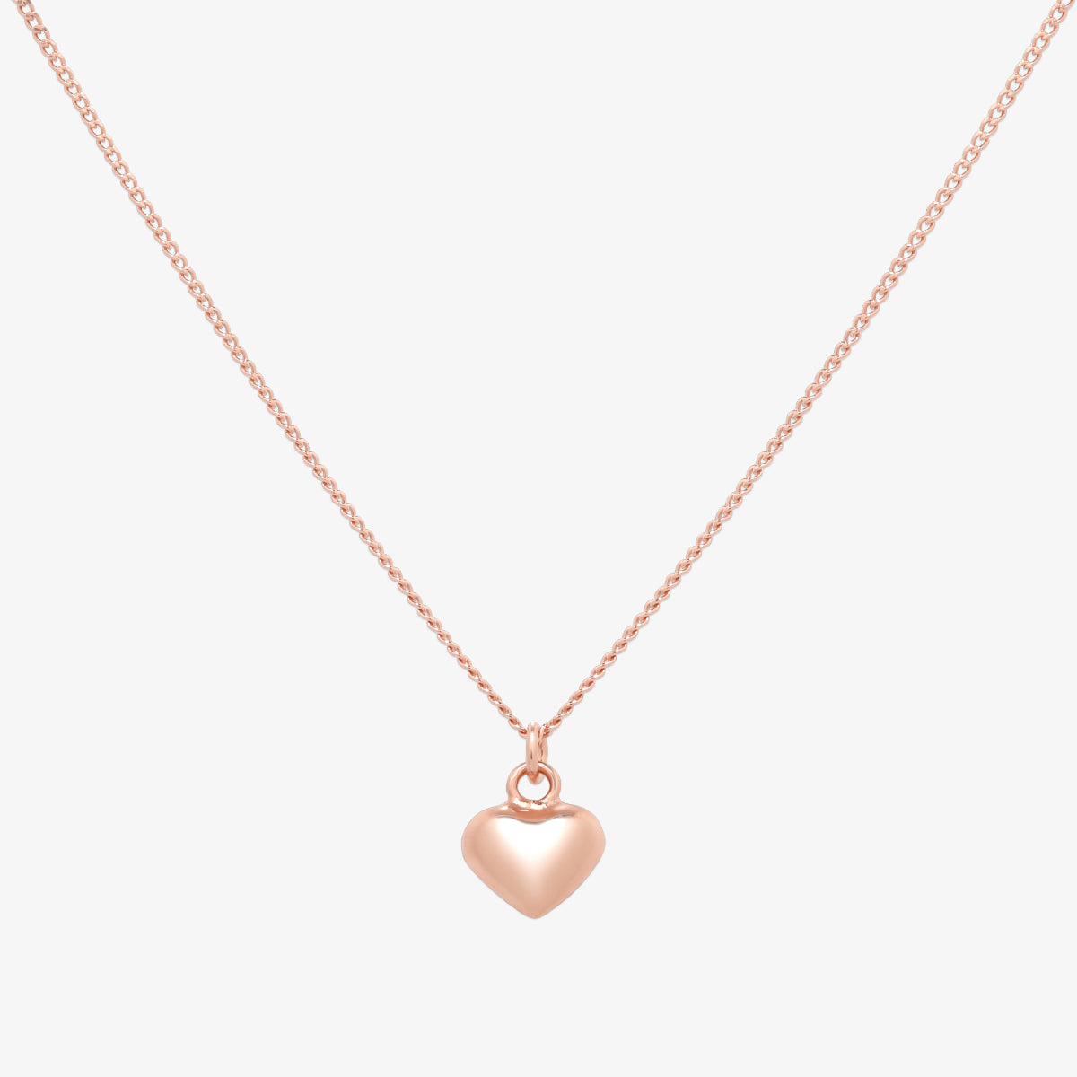 Filled heart pendant necklace