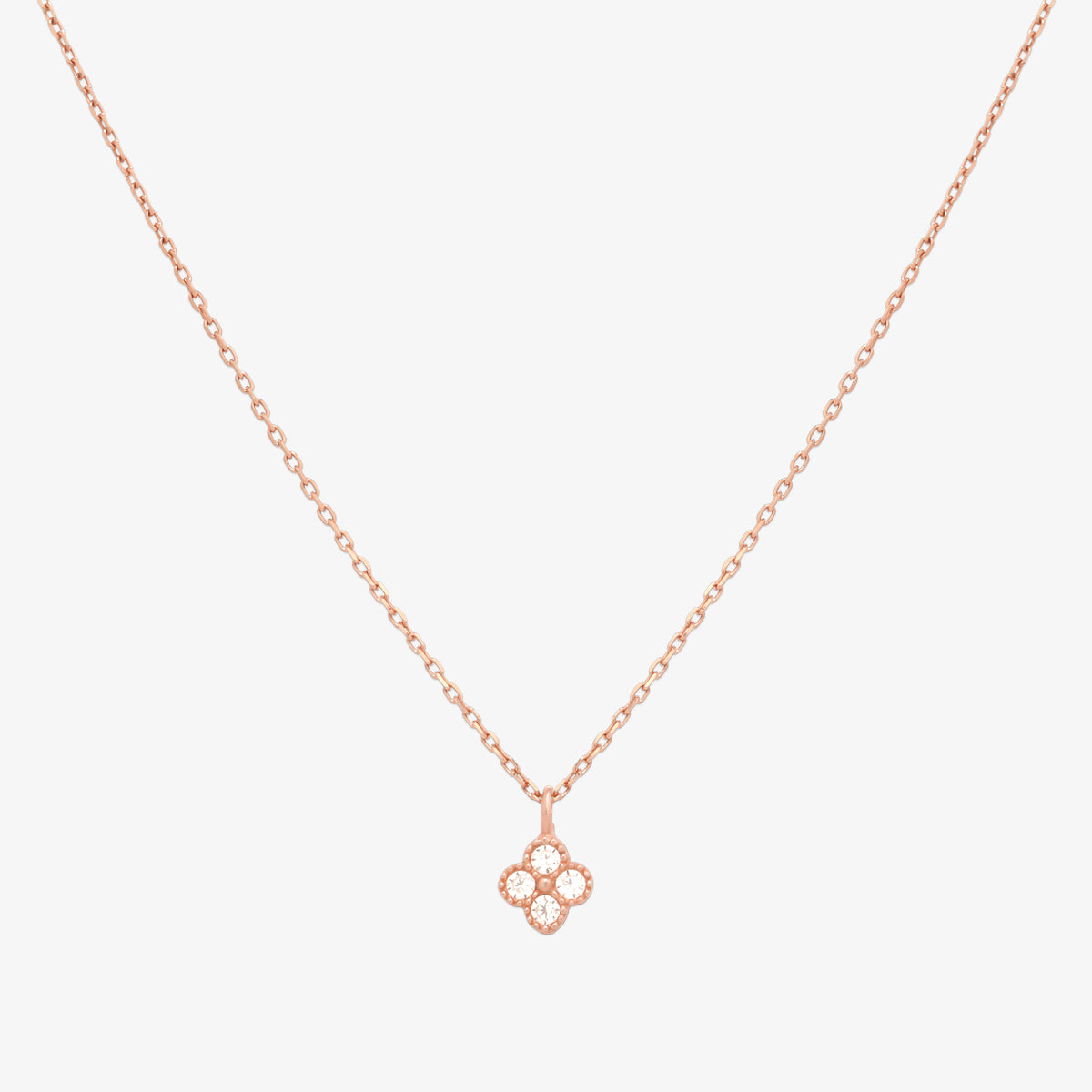 Clover cubic pendant necklace