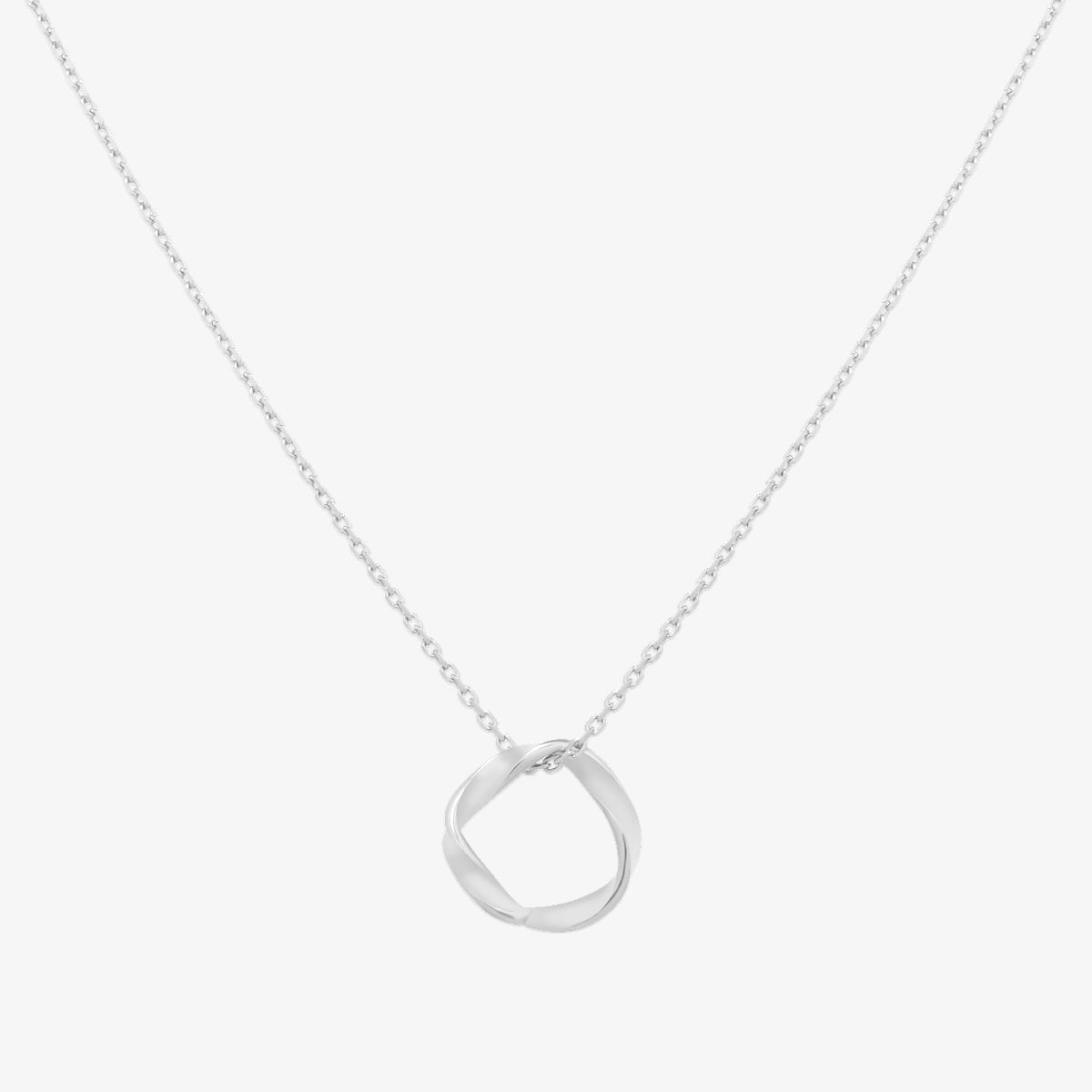 Twisted circle pendant necklace