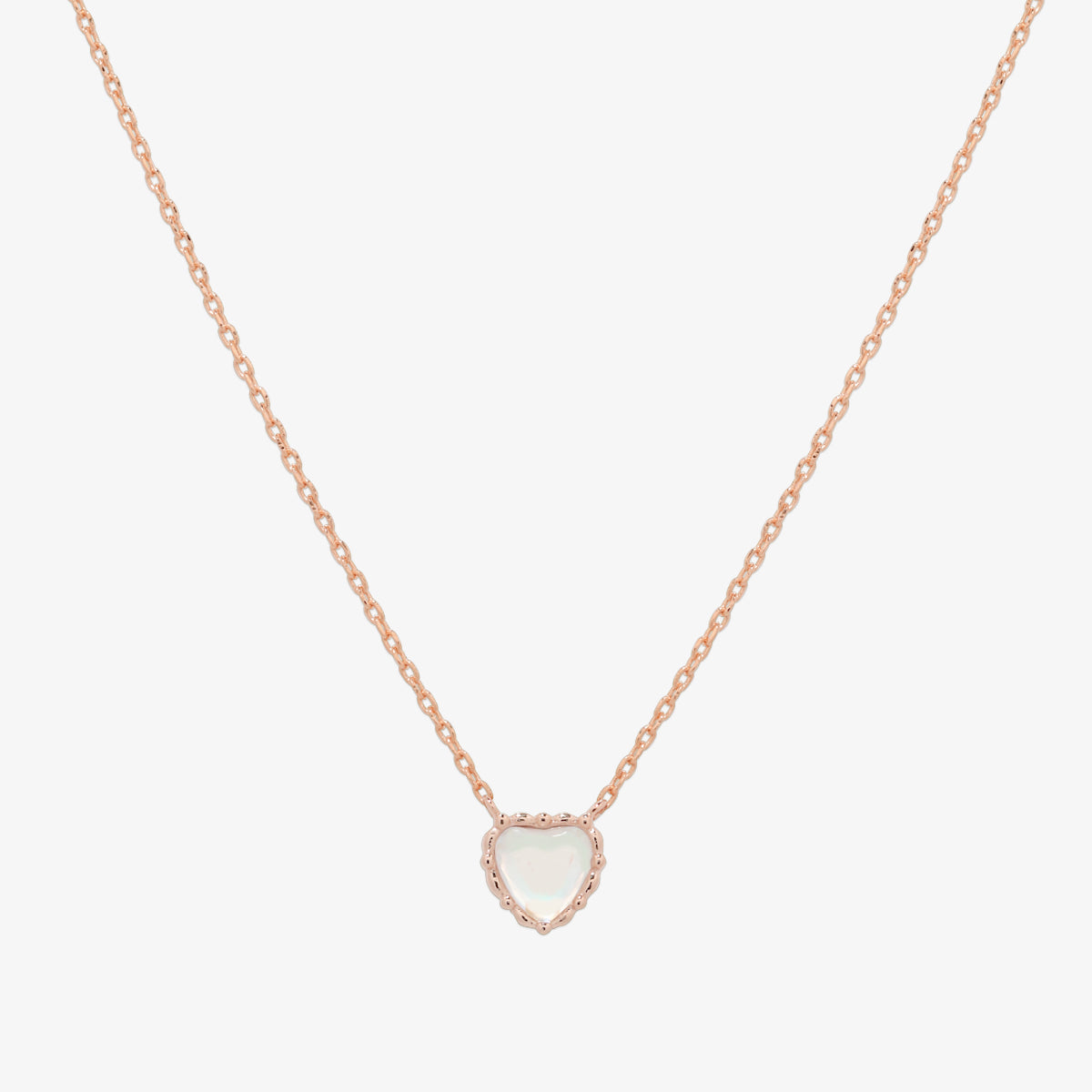 Moonstone heart necklace